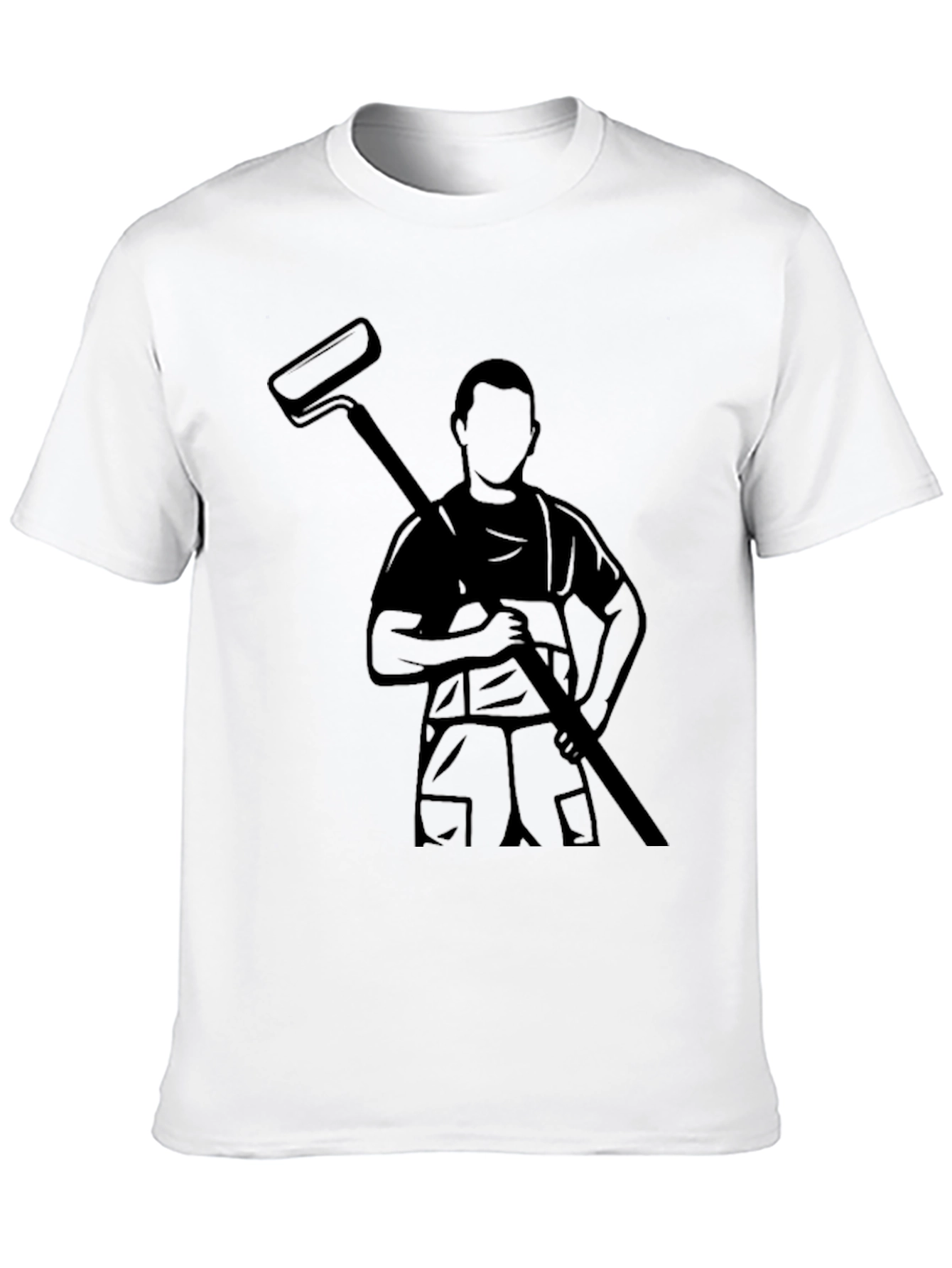 Painter Graphic T-Shirt - Black Crew Neck Tee