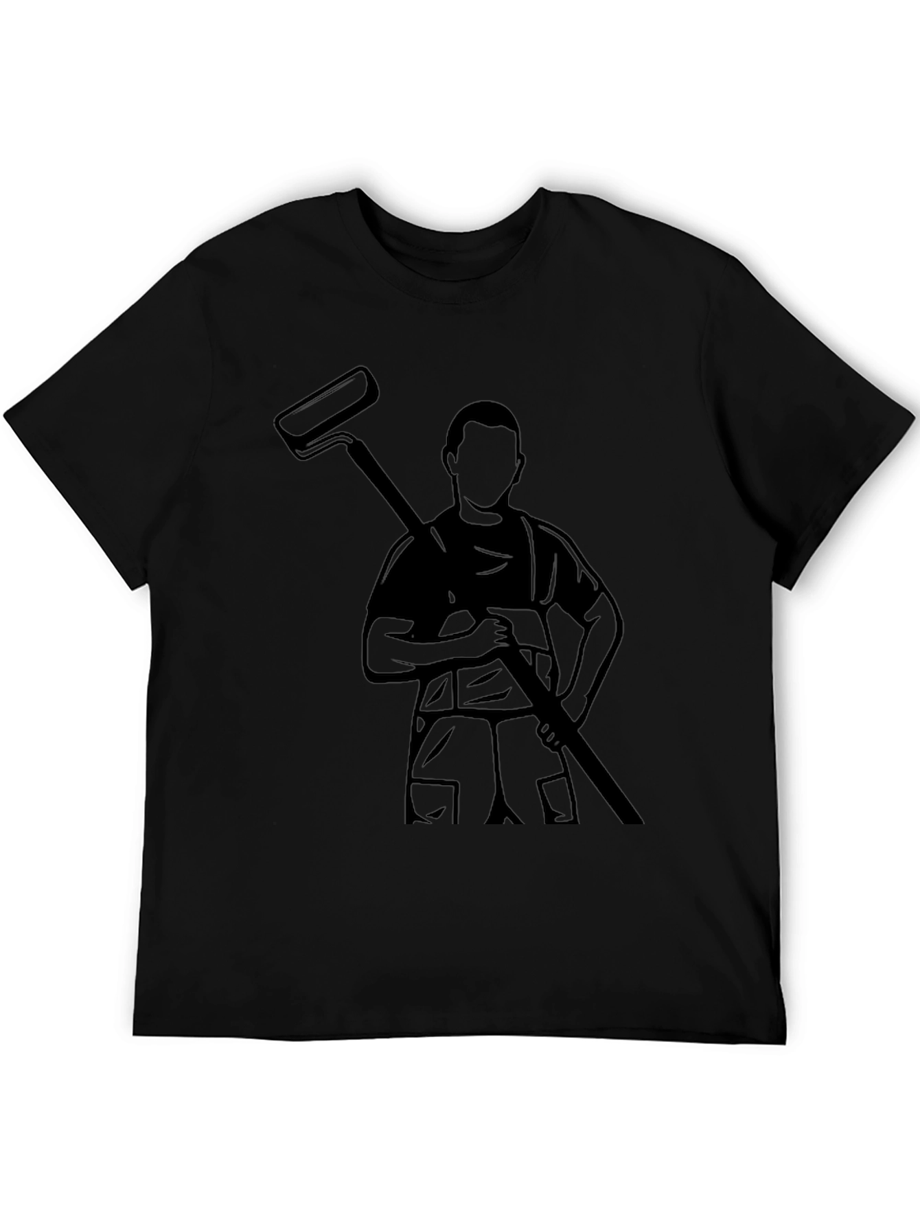 Painter Graphic T-Shirt - Black Crew Neck Tee
