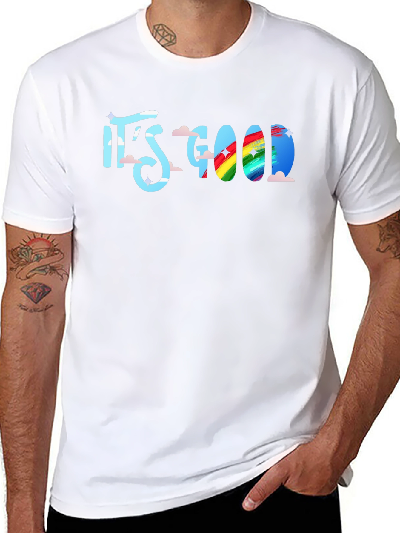 Its Good T-Shirt: Rainbow Cloud Design