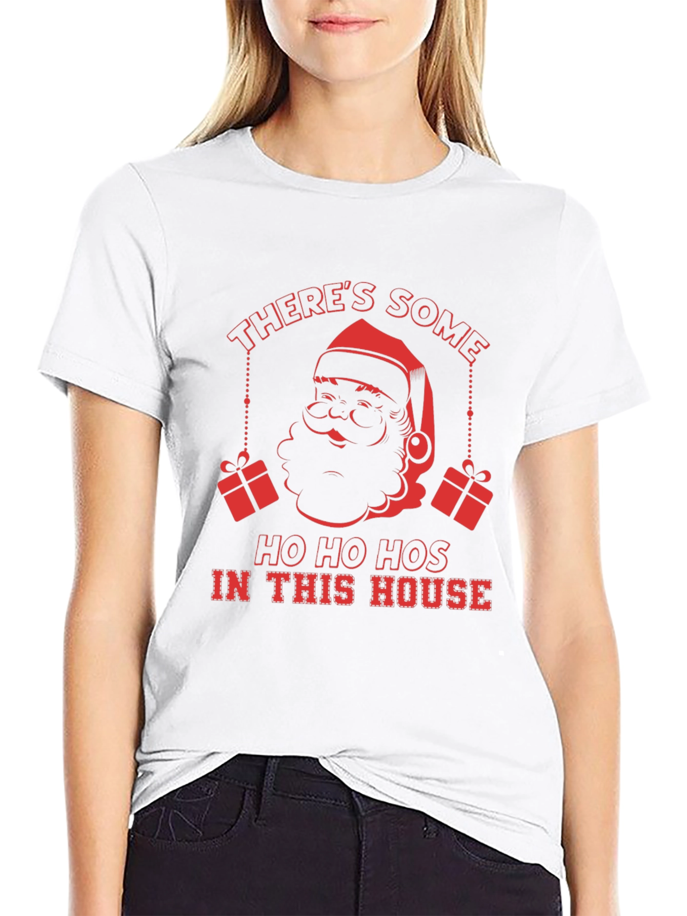 Humorous Santa Ho Ho Hos Graphic T-Shirt