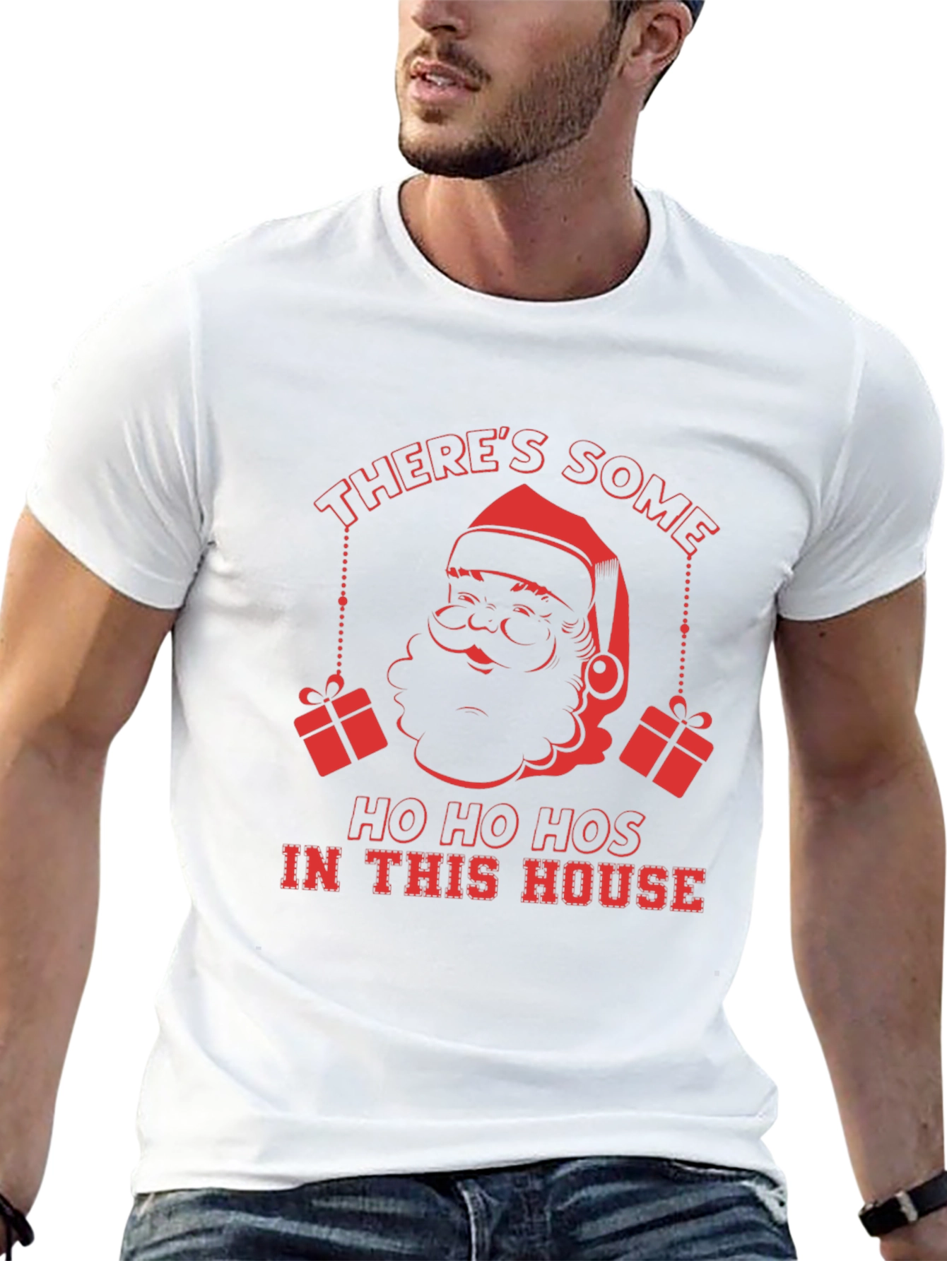 Humorous Santa Ho Ho Hos Graphic T-Shirt