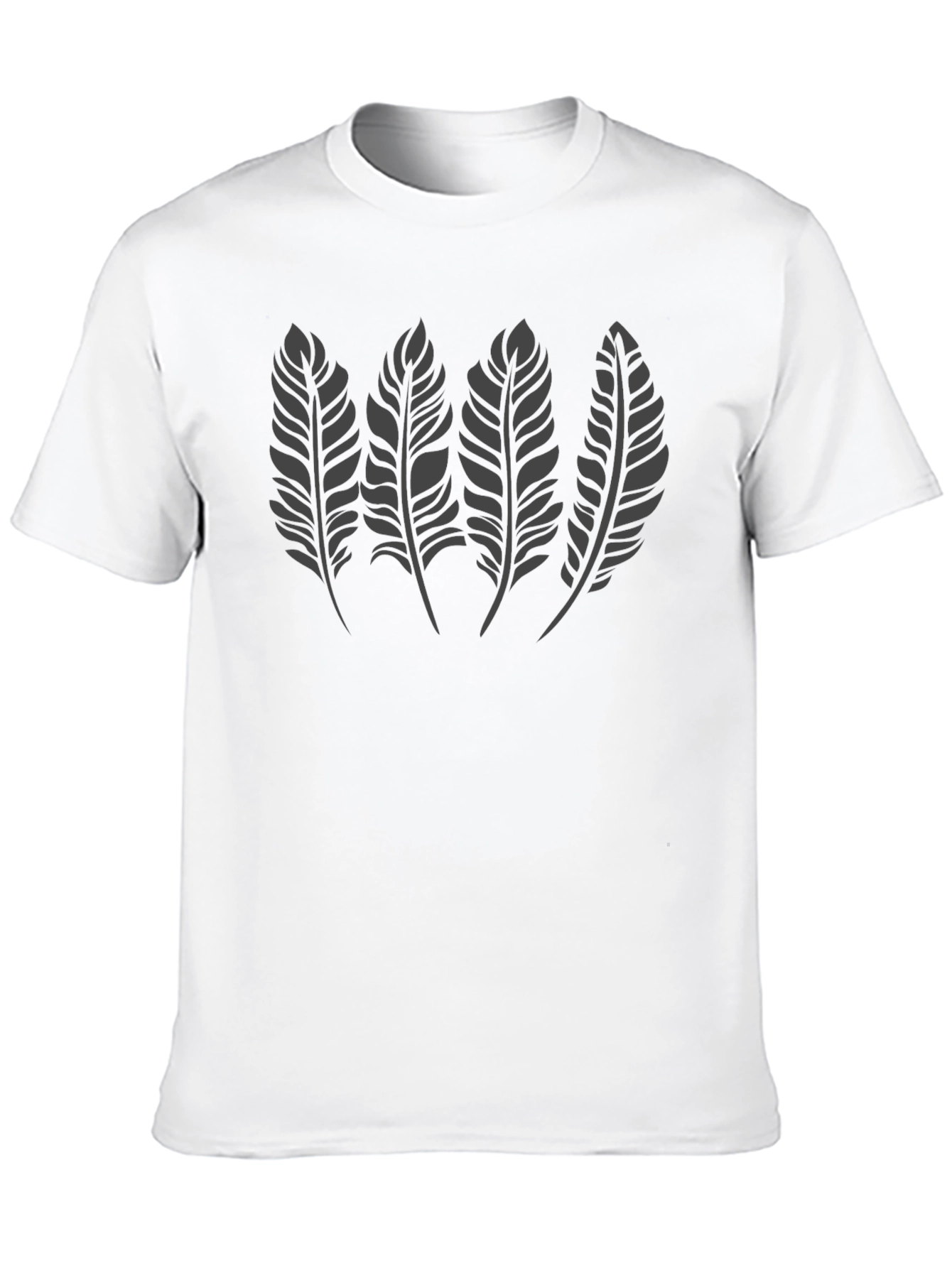 Feather Graphic Black T-Shirt