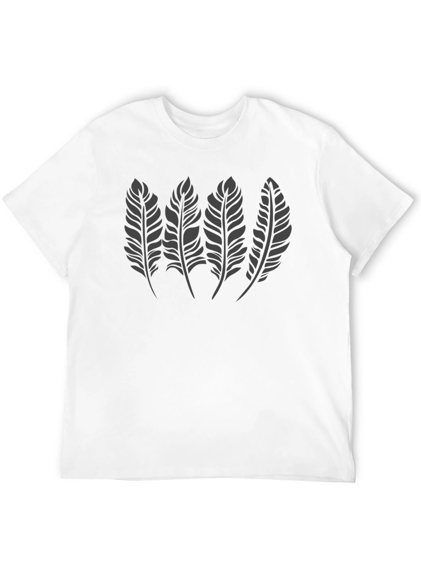 Feather Graphic Black T-Shirt