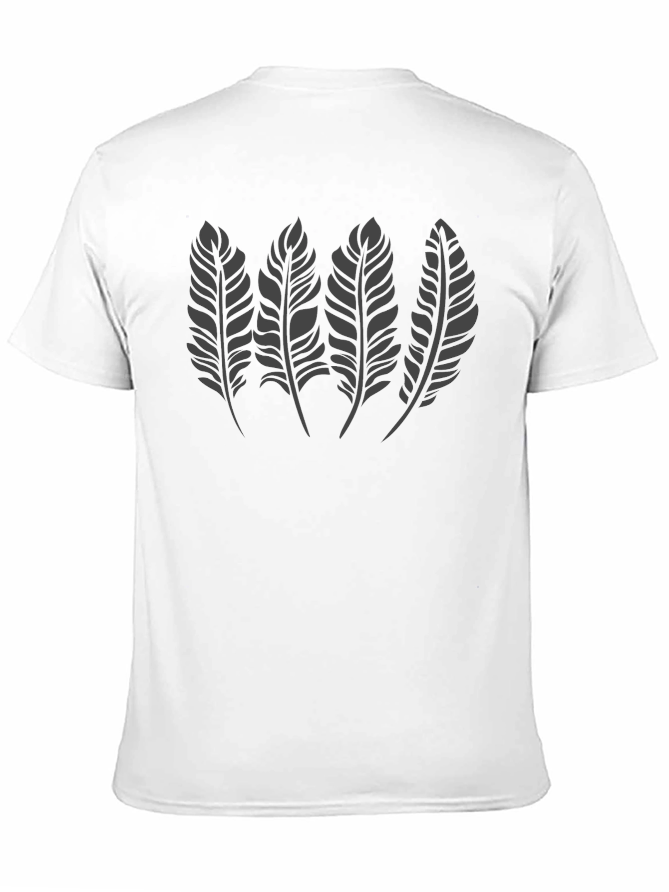 Feather Graphic Black T-Shirt