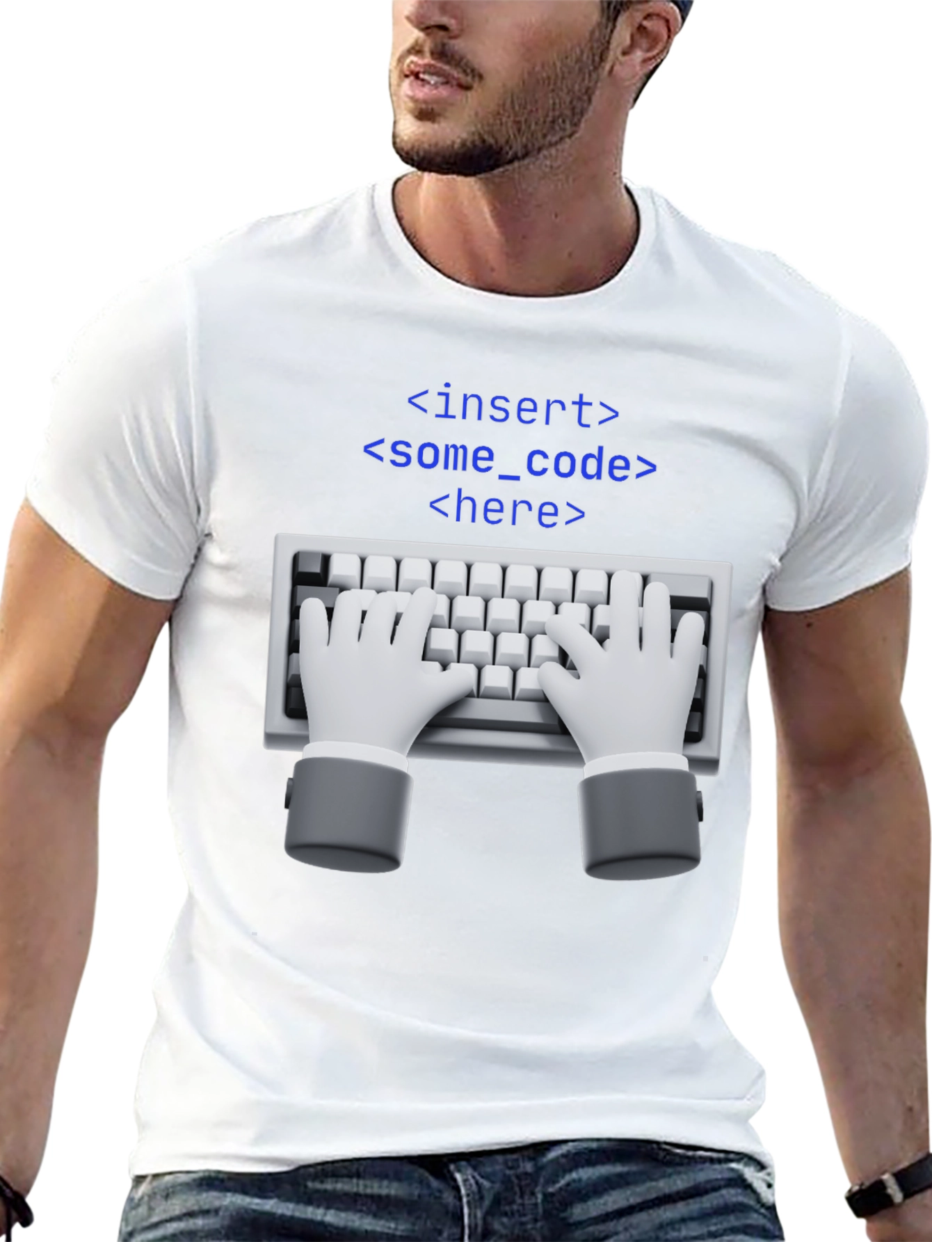 Insert Code Here T-Shirt - Programmer Humor Tee
