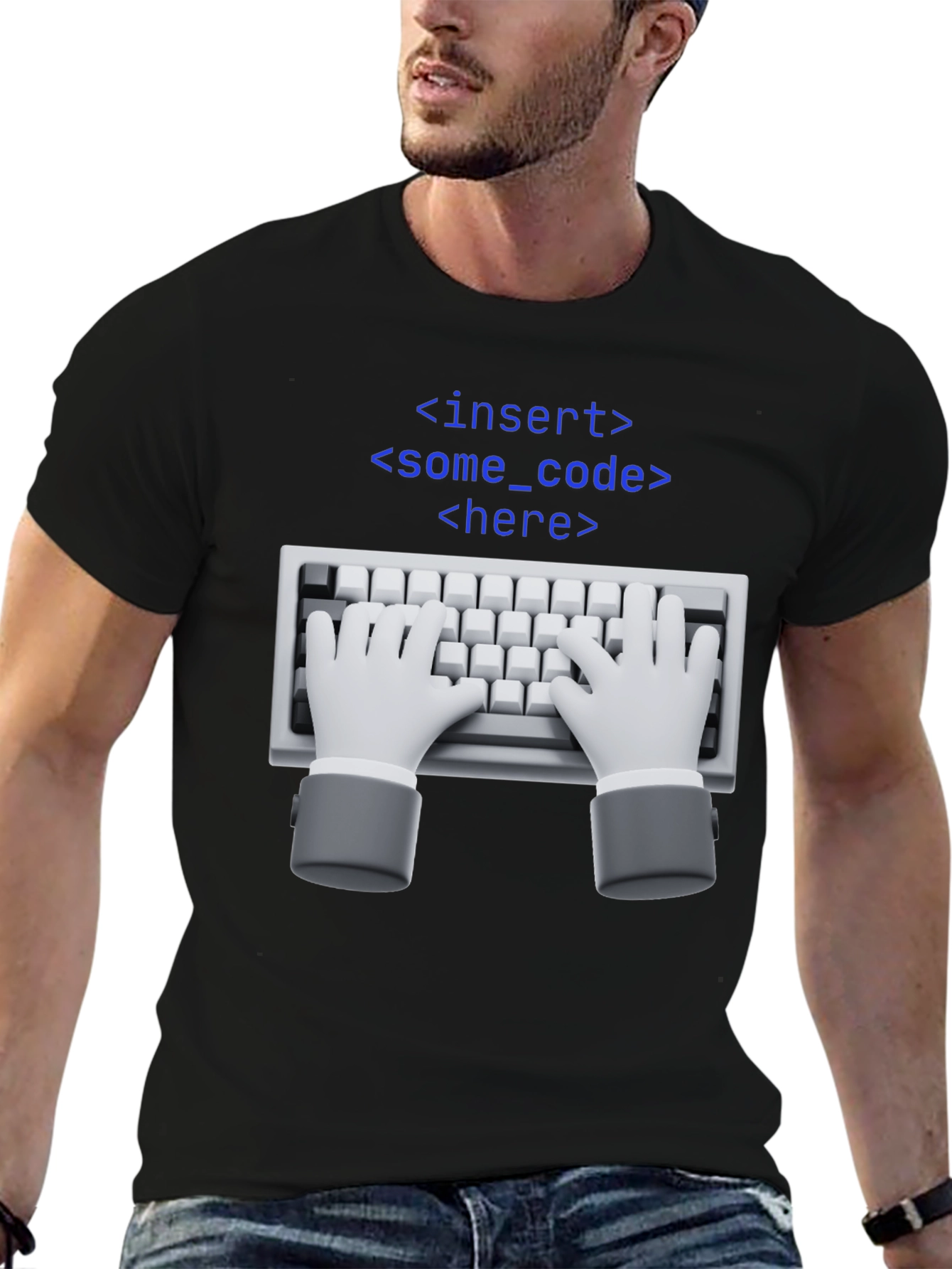 Insert Code Here T-Shirt - Programmer Humor Tee