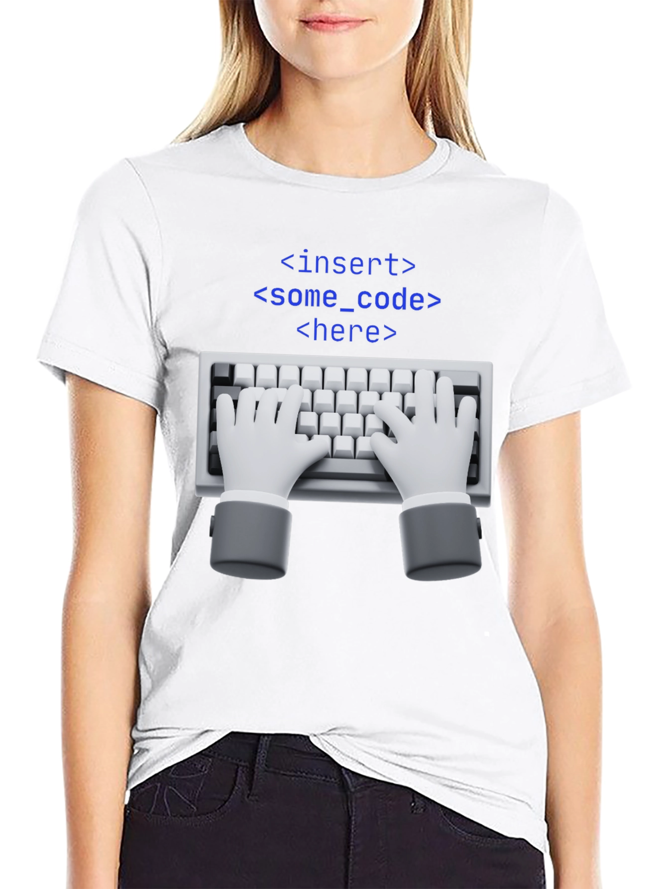 Insert Code Here T-Shirt - Programmer Humor Tee