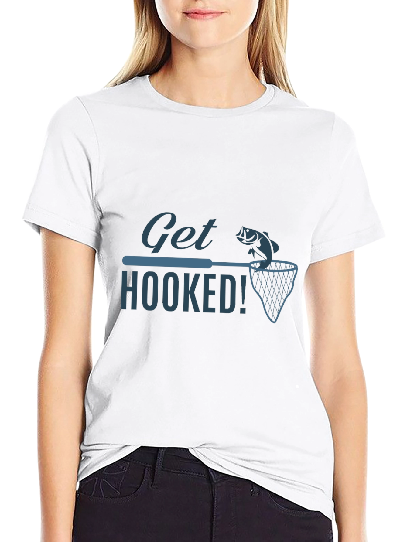 Get Hooked Fishing T-Shirt - Angler Gift