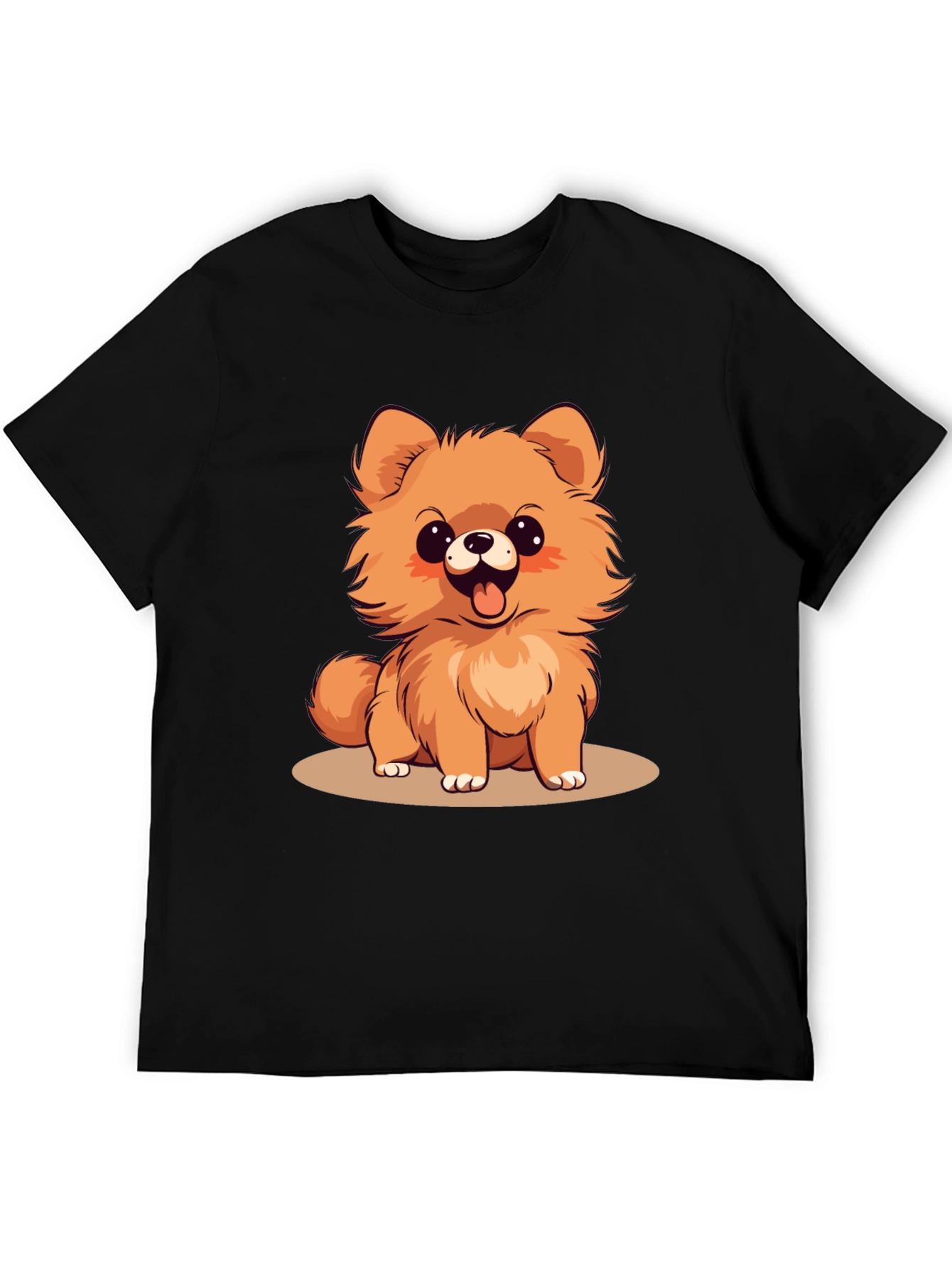 Cute Pomeranian Dog Cartoon Graphic T-Shirt