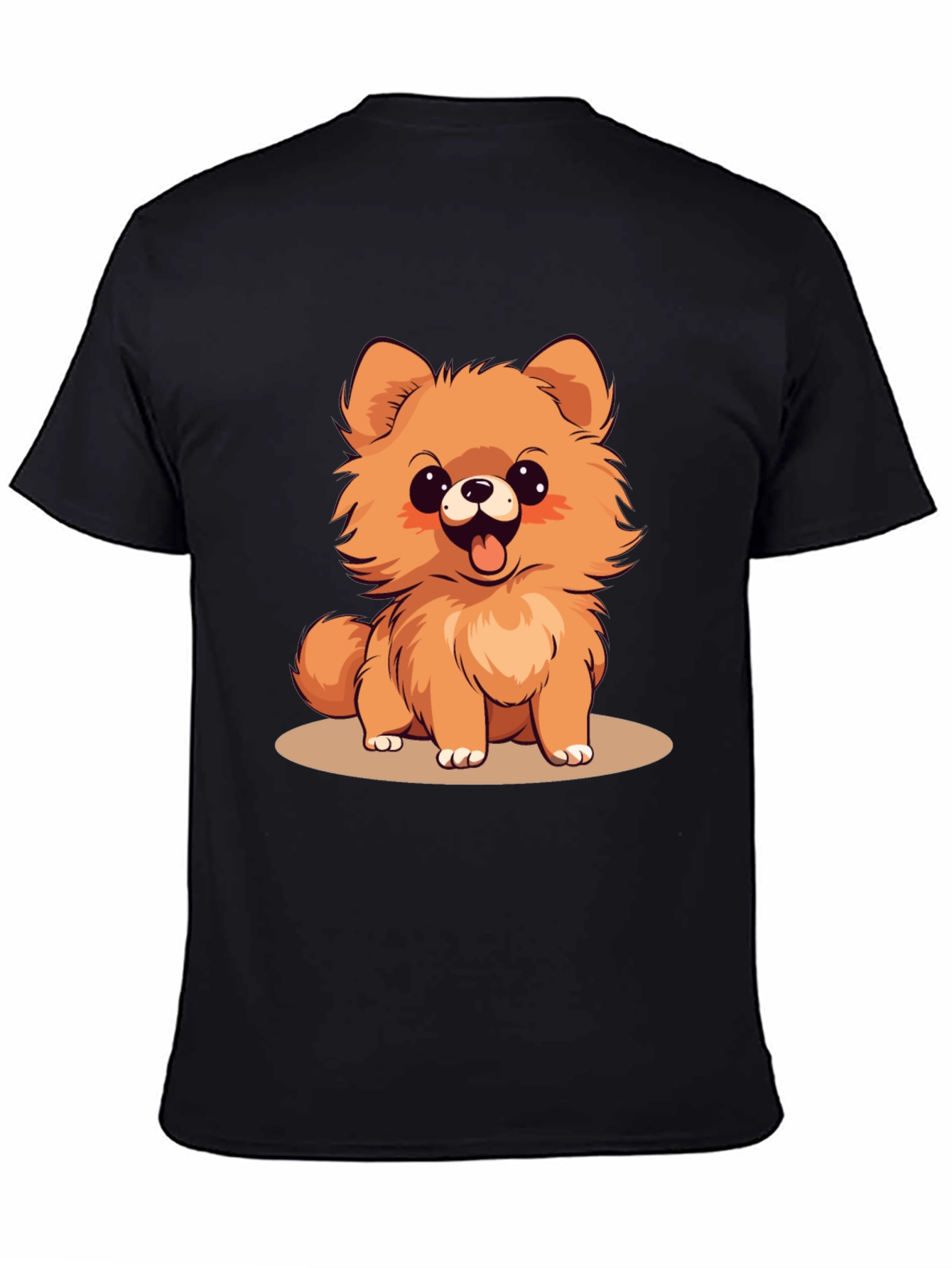 Cute Pomeranian Dog Cartoon Graphic T-Shirt