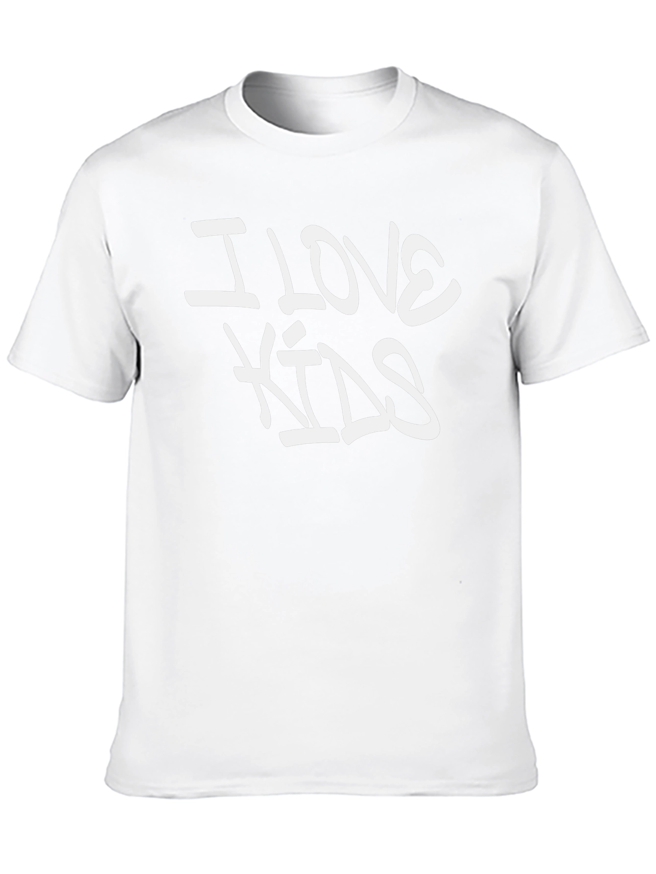 I Love Kids Graphic Tee - Black Casual T-Shirt