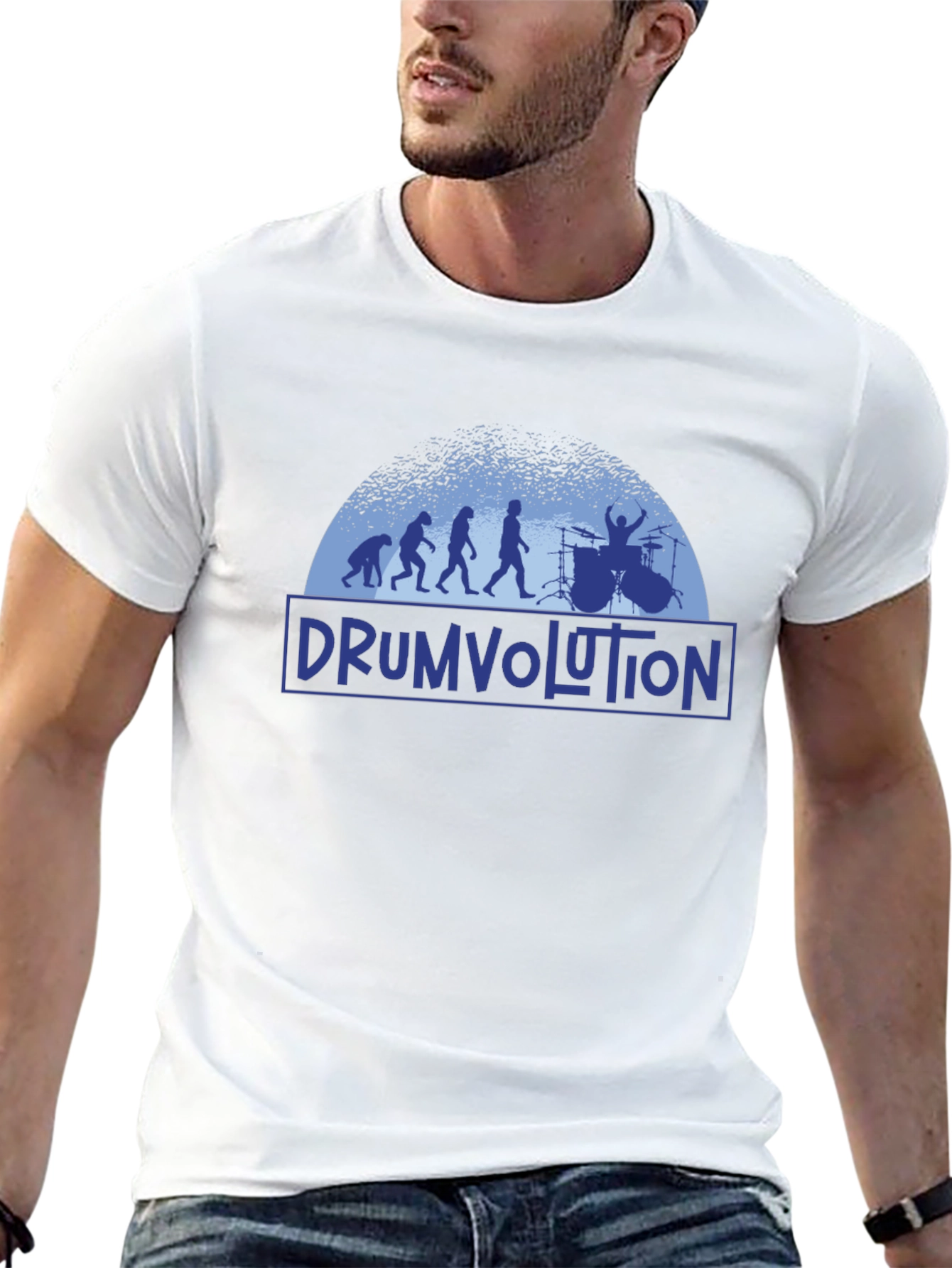 Drumvolution Black T-Shirt - Musician Evolution Tee