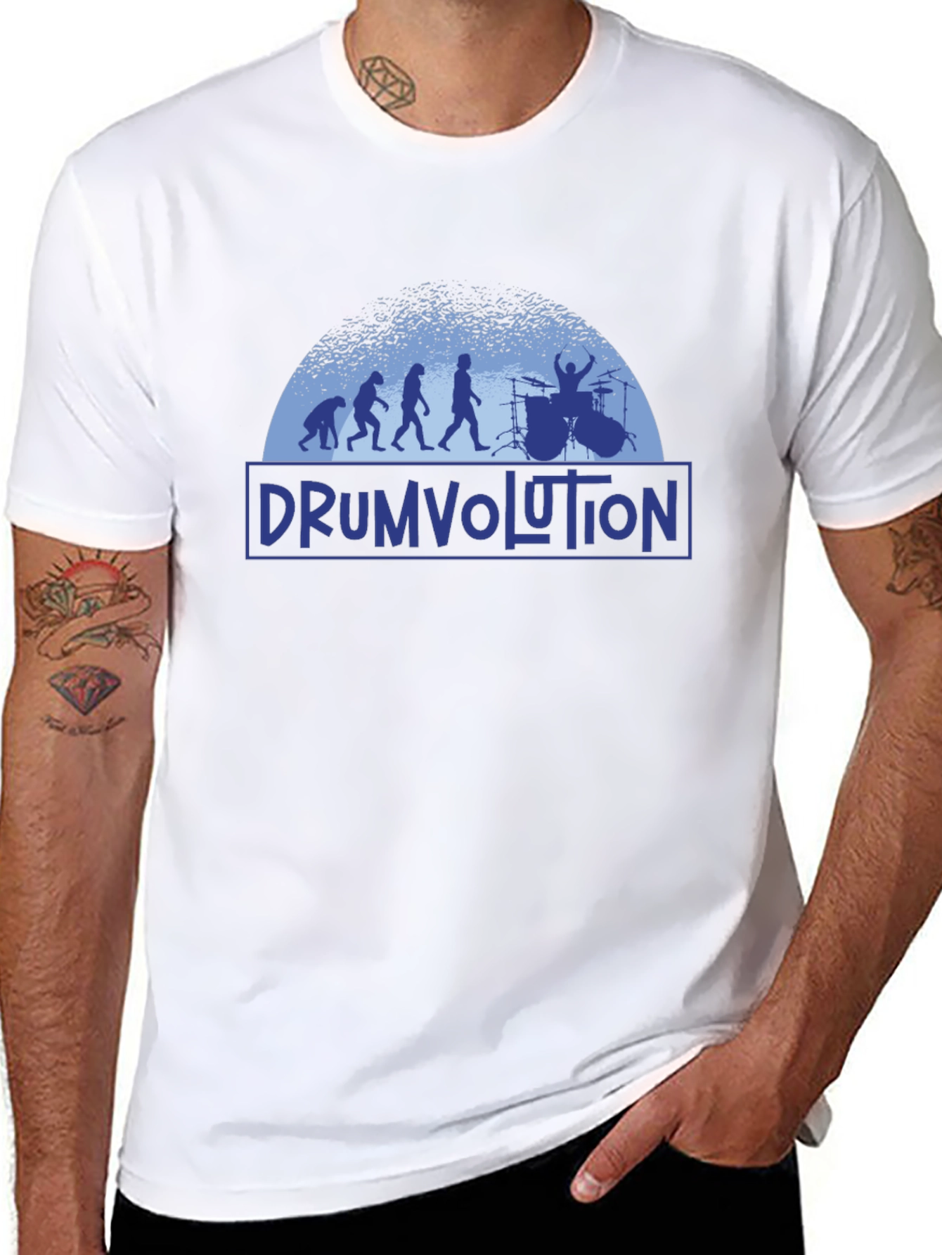 Drumvolution Black T-Shirt - Musician Evolution Tee