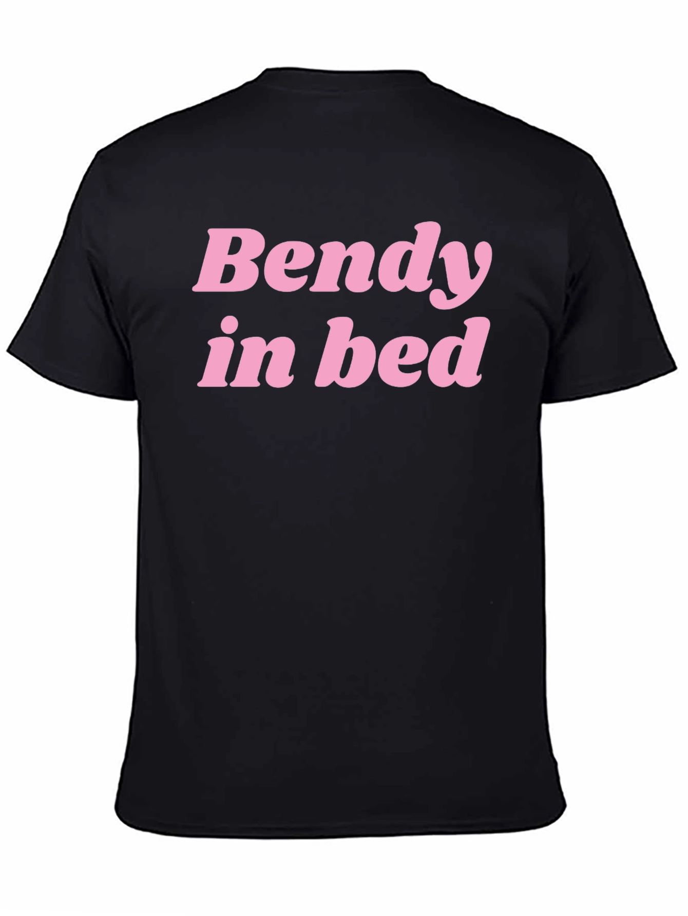 Bendy In Bed Graphic Tee - Black Cotton T-Shirt