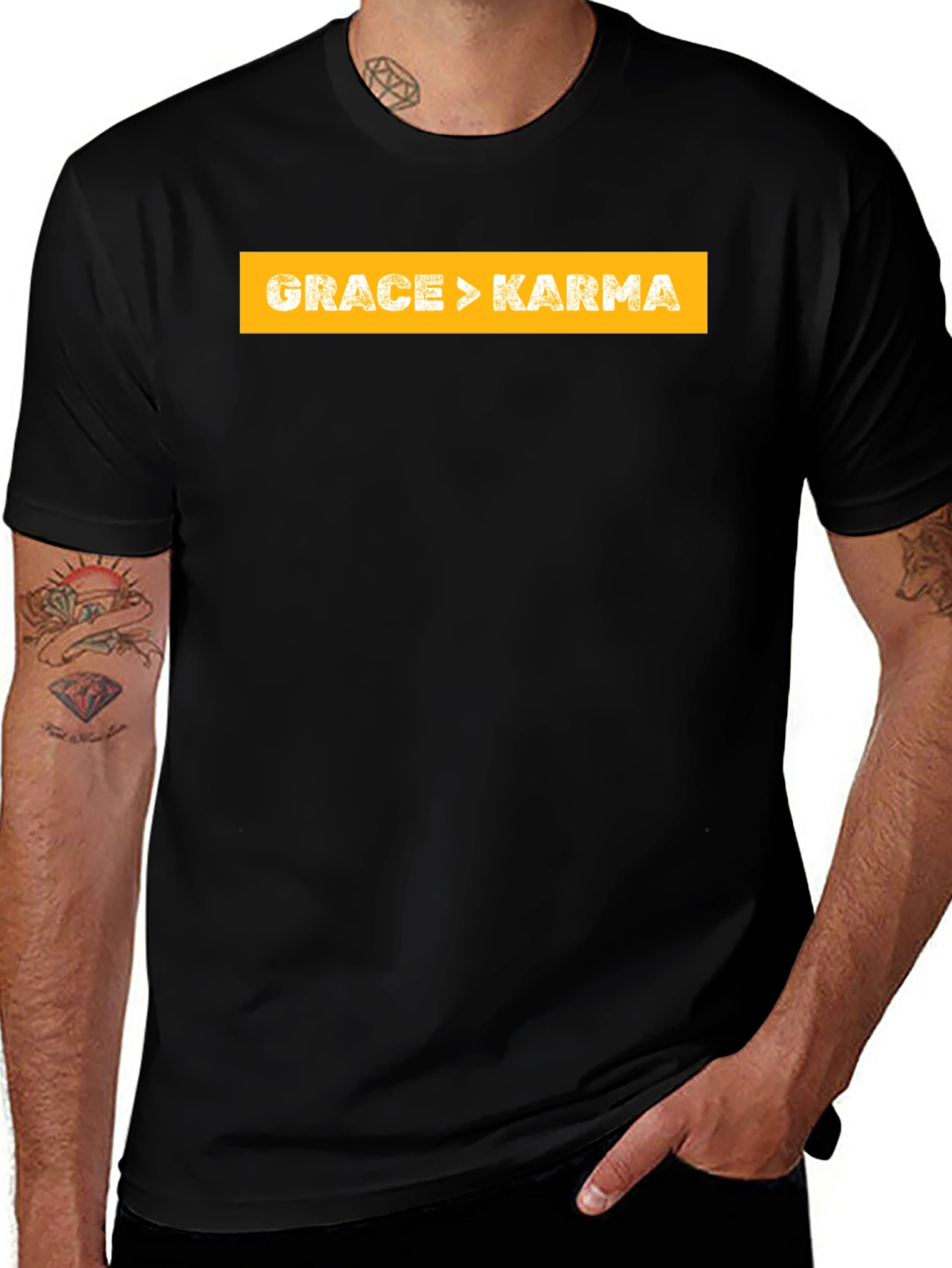 Grace > Karma T-Shirt - Inspirational Graphic Tee
