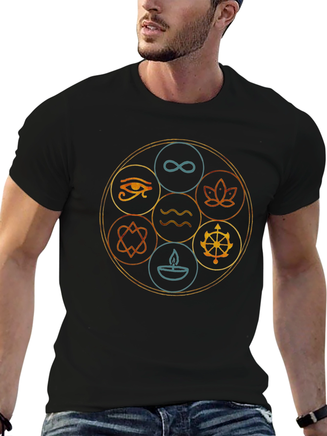 Elemental Circle Graphic Tee - Unisex Black T-Shirt