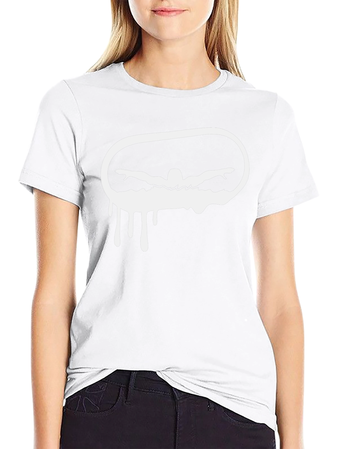 Swimmer Drip Graphic Black T-Shirt