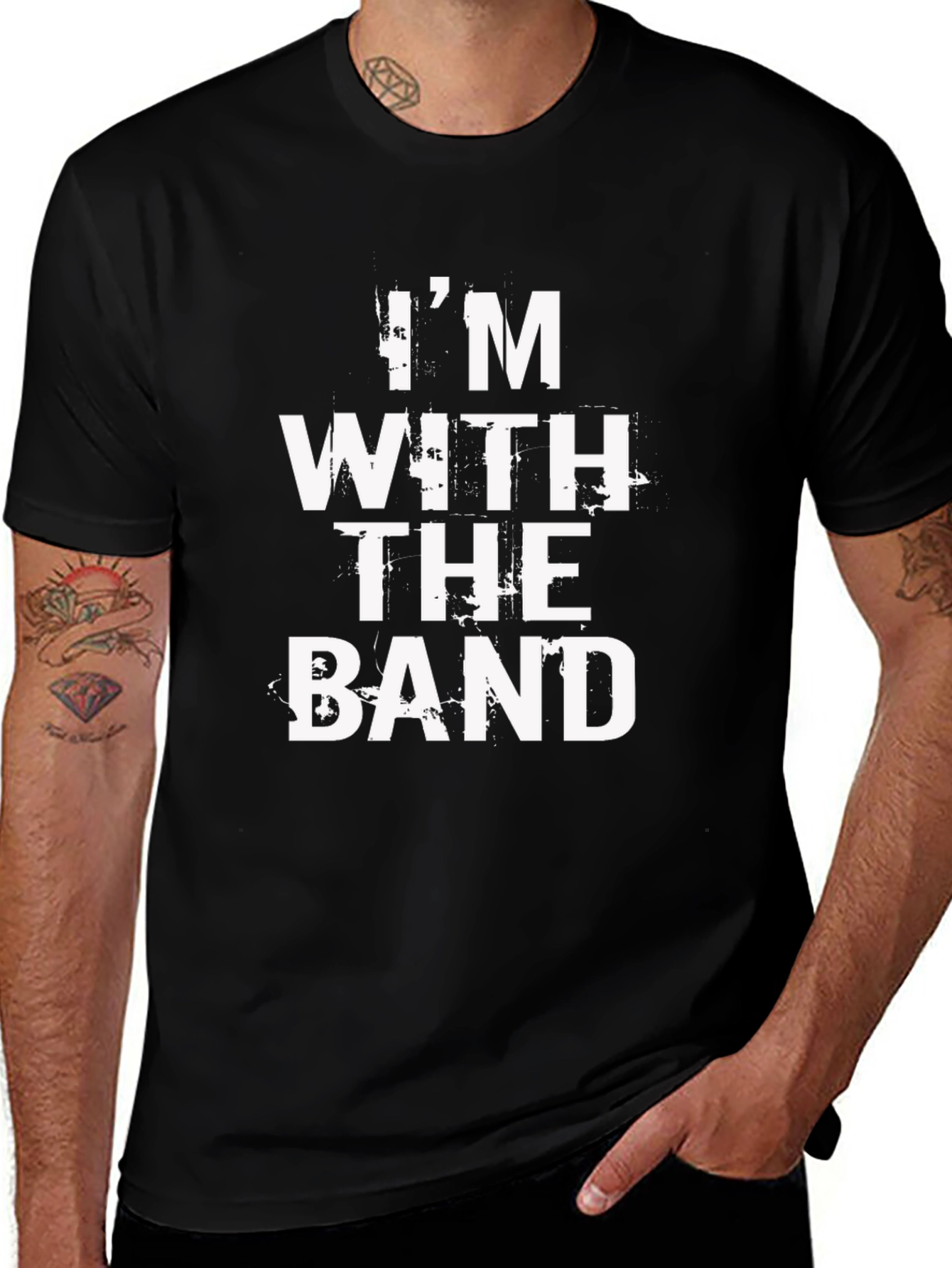 Im With The Band Tee - Distressed Graphic Print