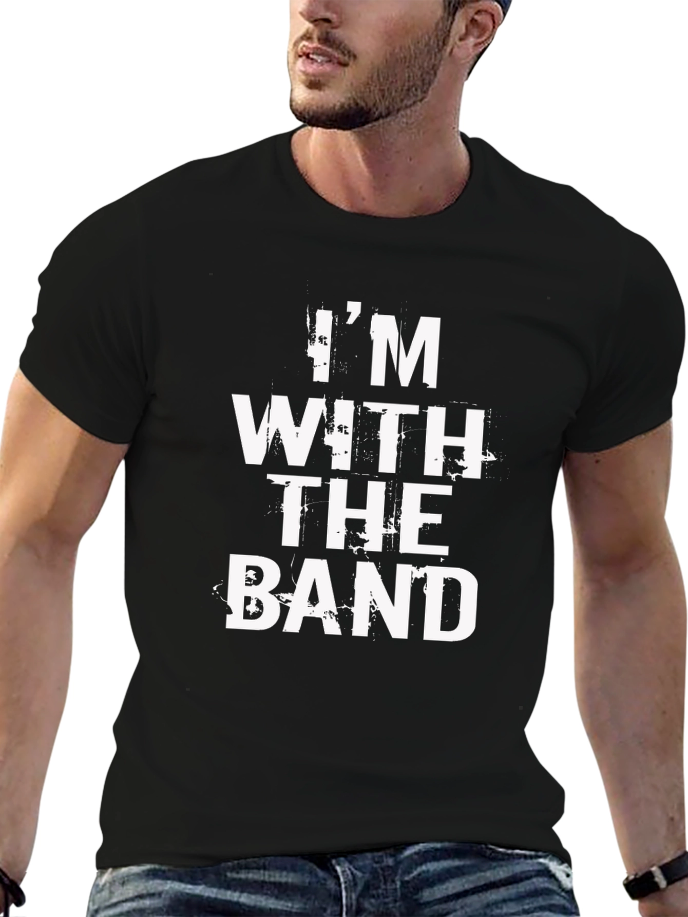 Im With The Band Tee - Distressed Graphic Print