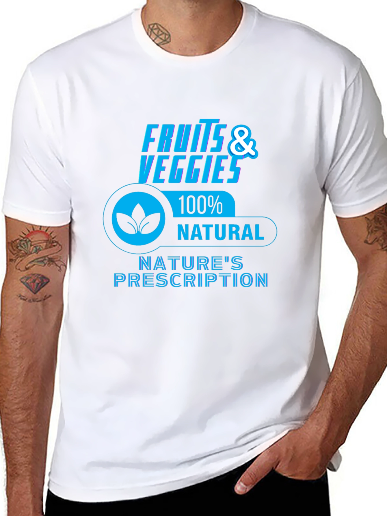 Fruits & Veggies 100% Natural Black T-Shirt