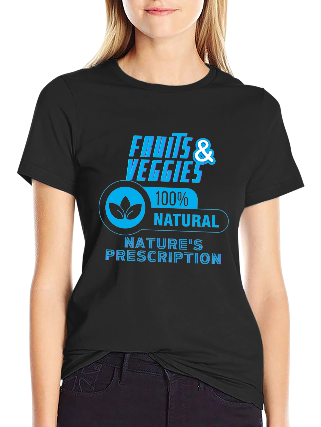 Fruits & Veggies 100% Natural Black T-Shirt