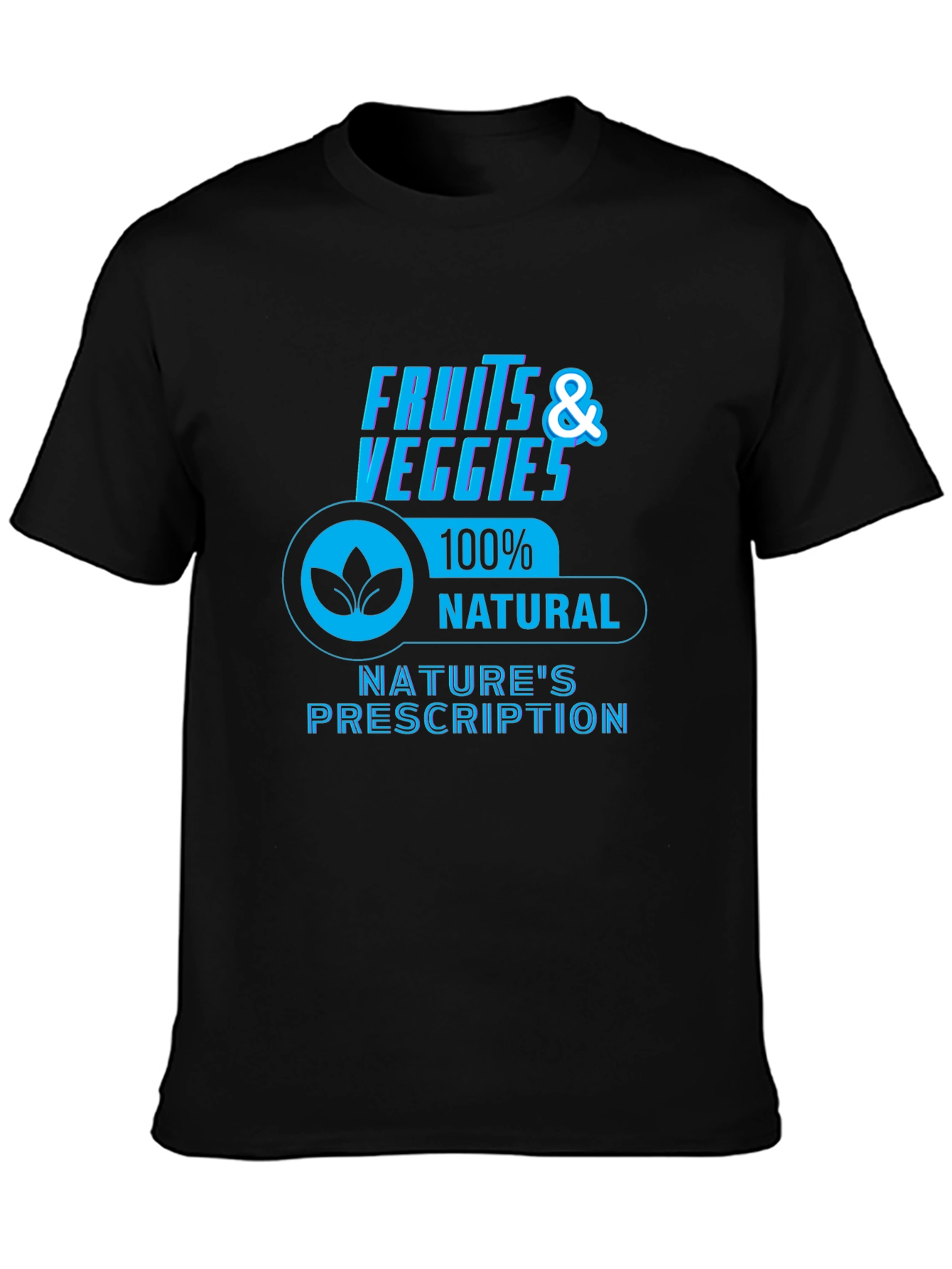 Fruits & Veggies 100% Natural Black T-Shirt