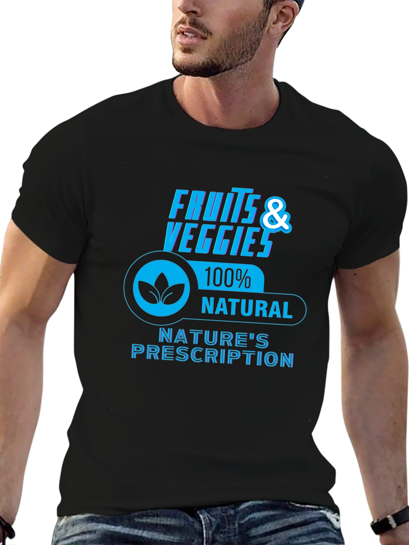 Fruits & Veggies 100% Natural Black T-Shirt