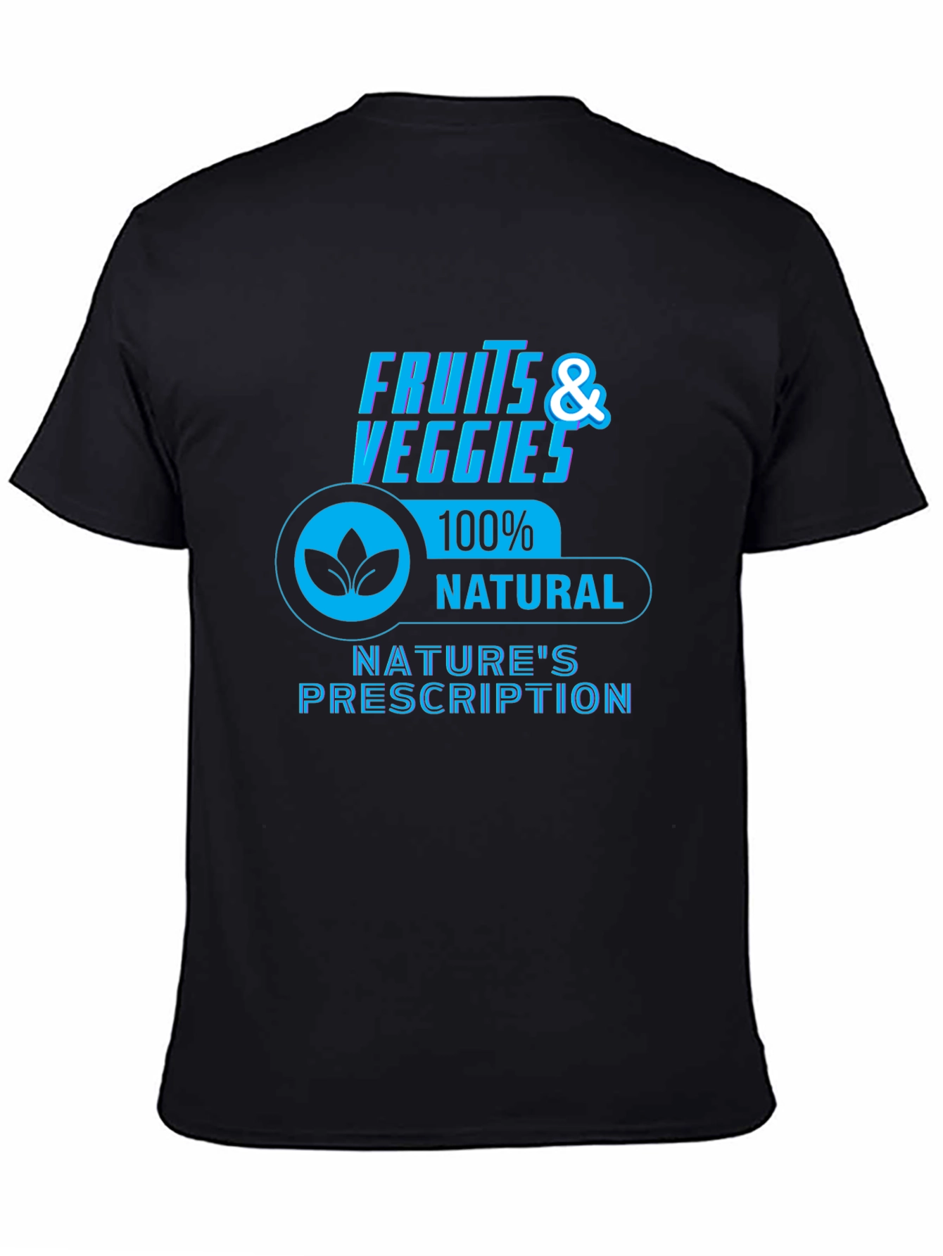 Fruits & Veggies 100% Natural Black T-Shirt
