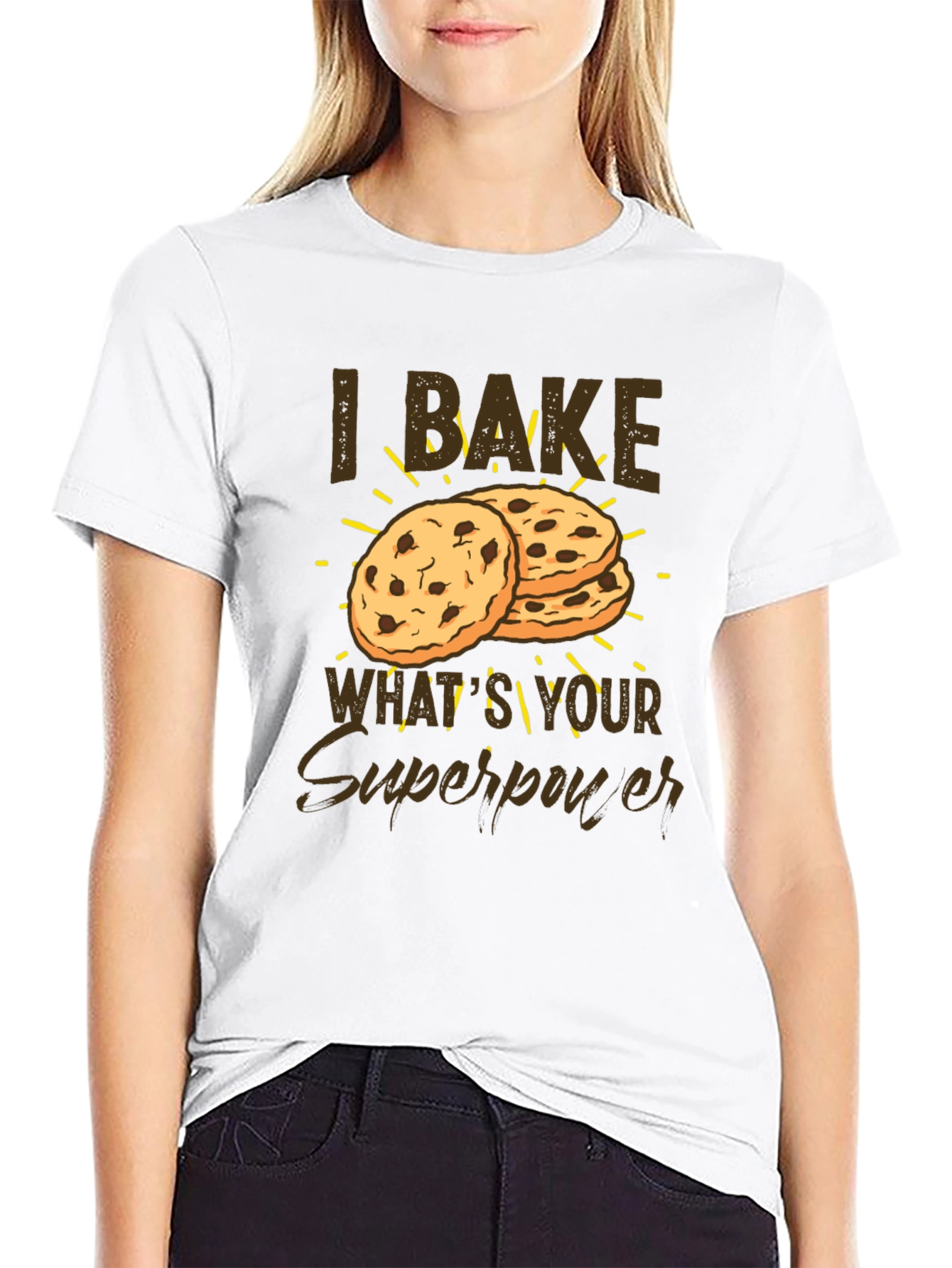 I Bake Whats Your Superpower Funny Baker T-Shirt