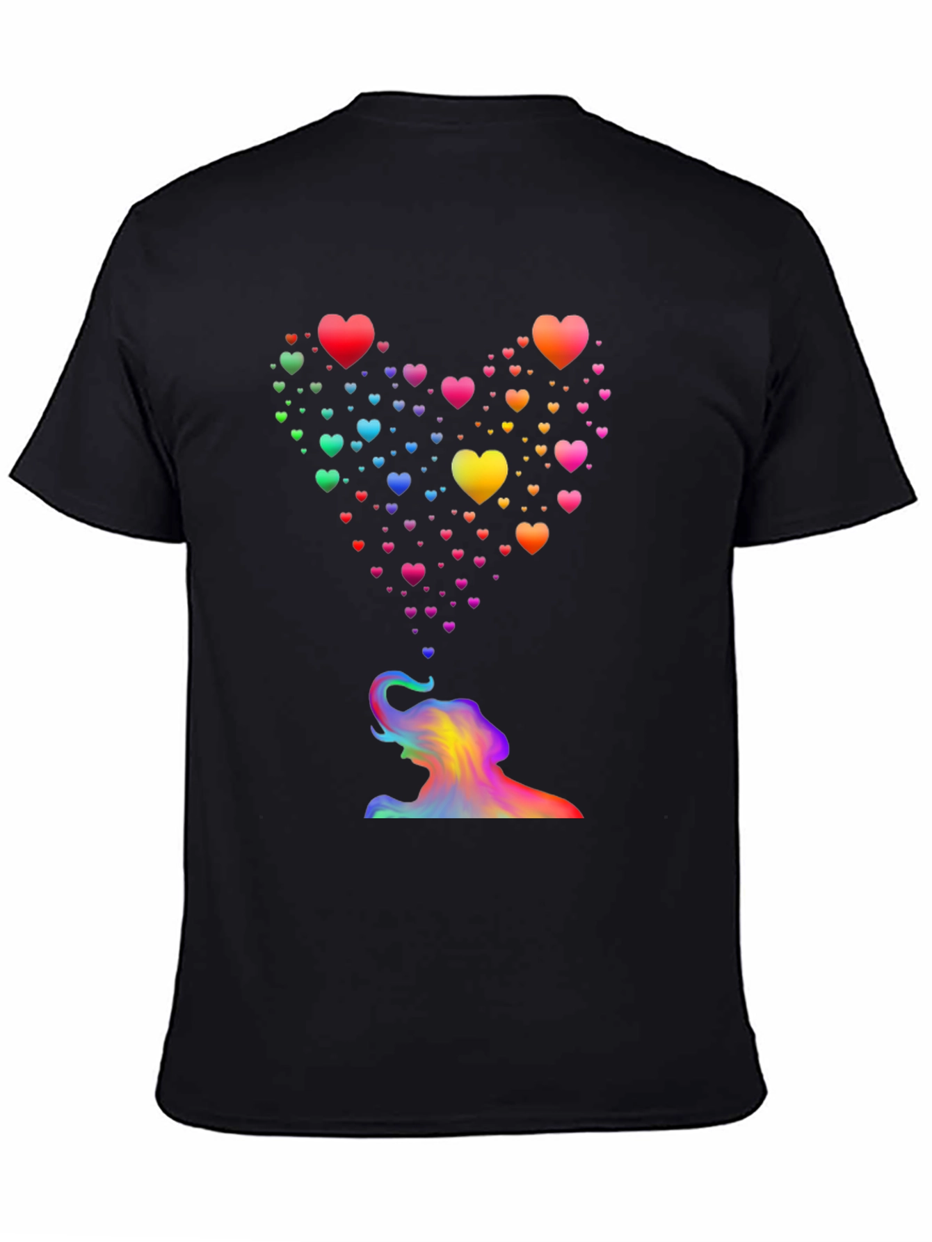 Rainbow Heart Elephant T-Shirt