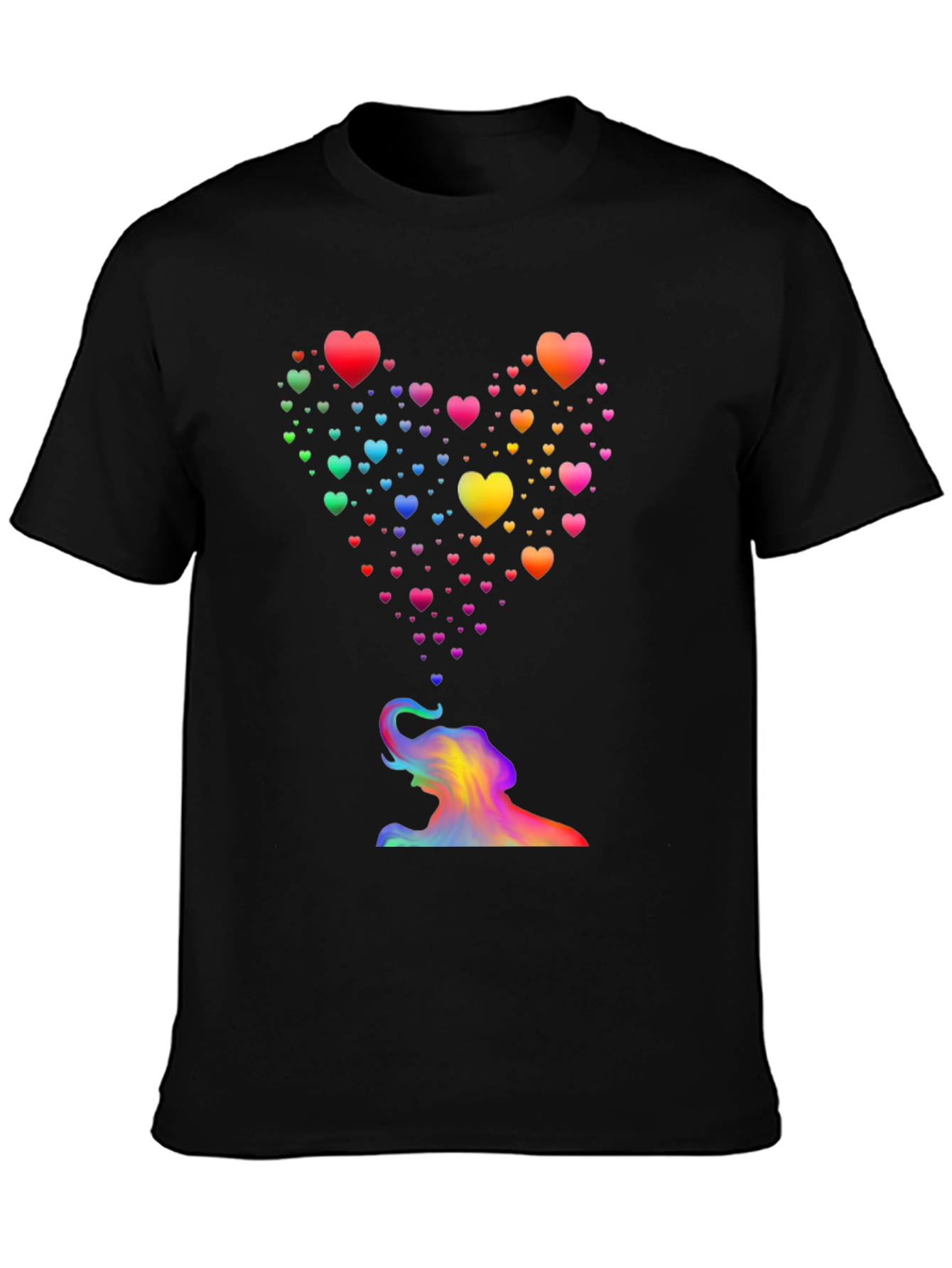 Rainbow Heart Elephant T-Shirt