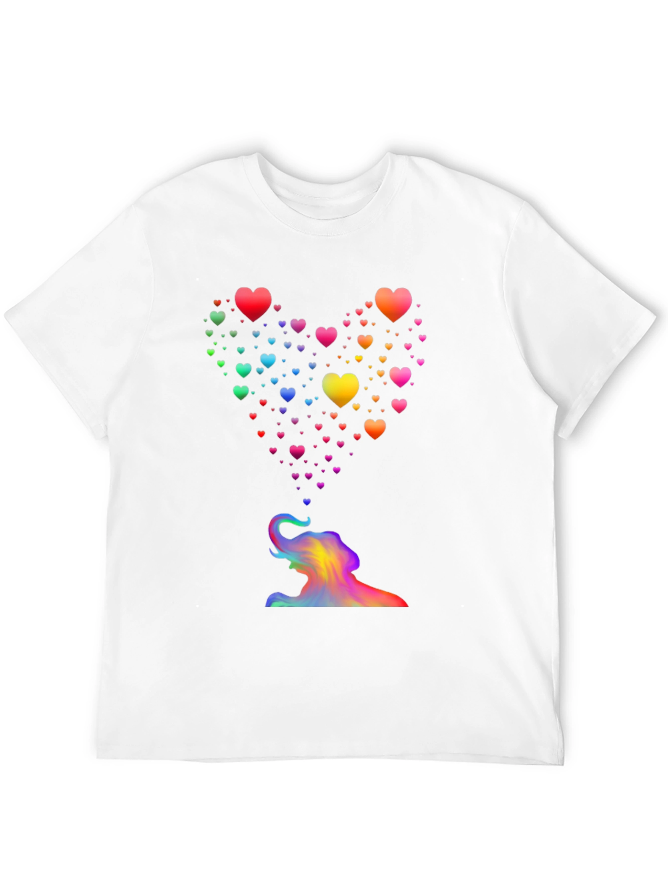 Rainbow Heart Elephant T-Shirt