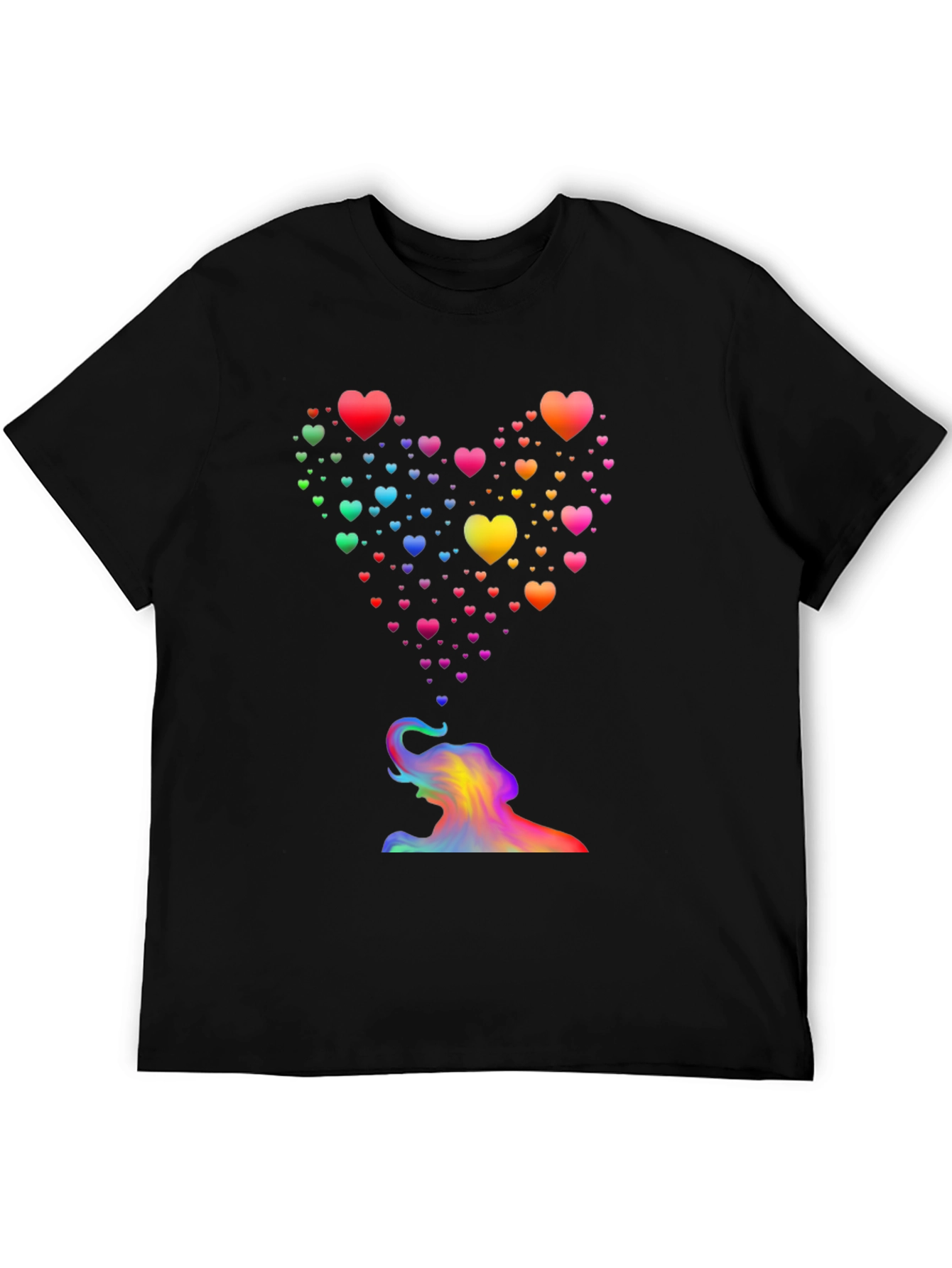 Rainbow Heart Elephant T-Shirt