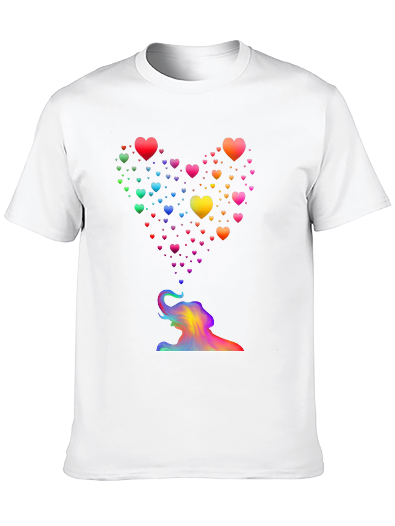 Rainbow Heart Elephant T-Shirt
