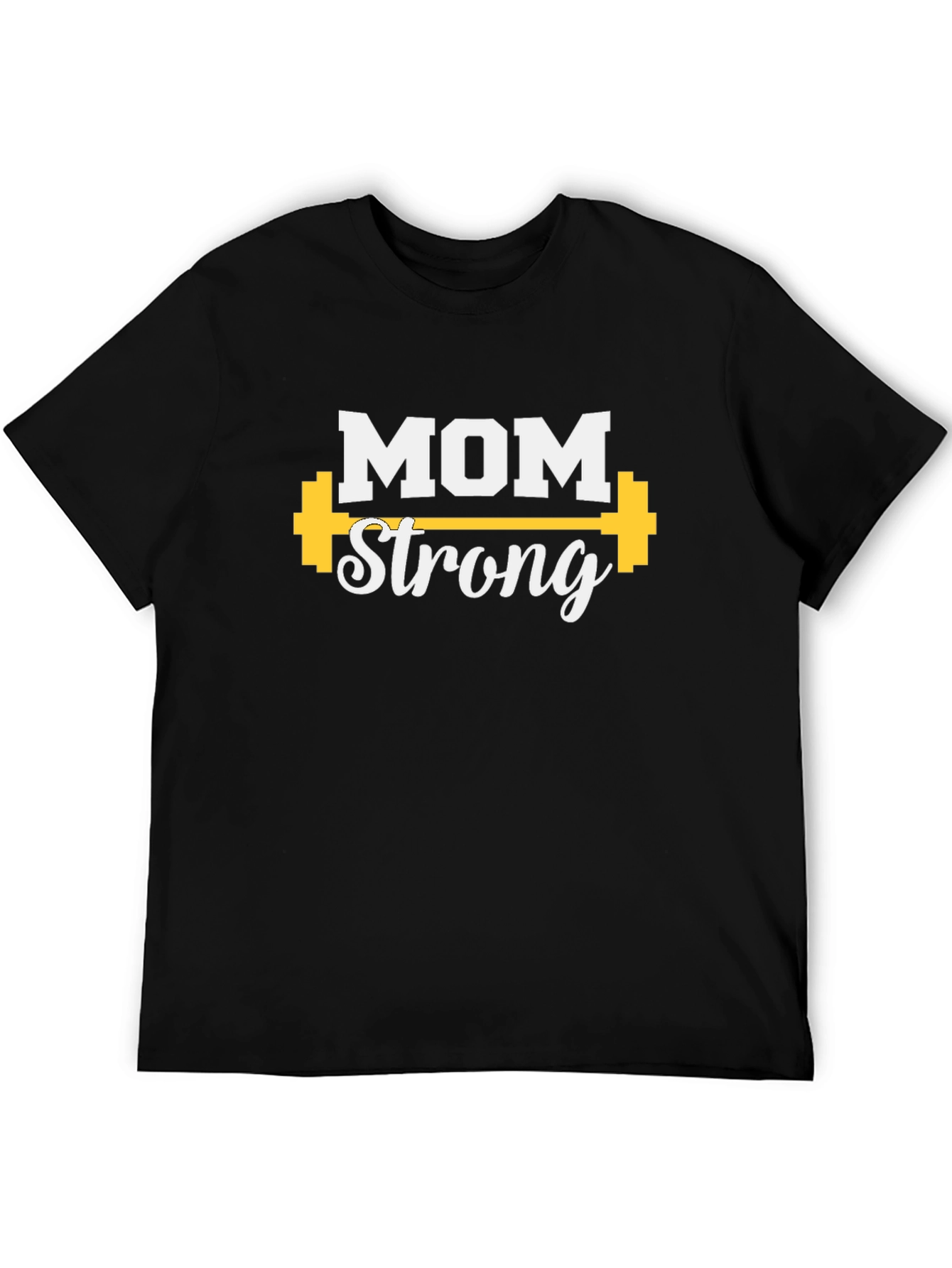 Mom Strong Graphic Tee - Black Cotton Blend