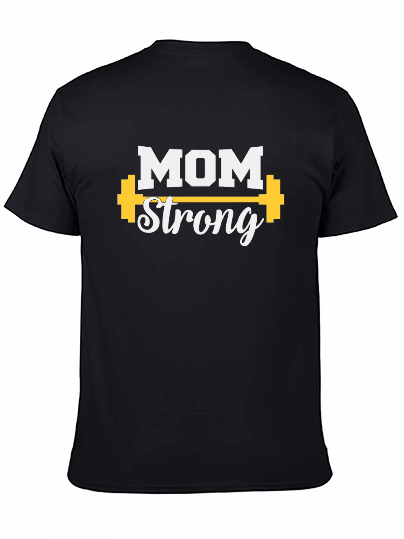 Mom Strong Graphic Tee - Black Cotton Blend