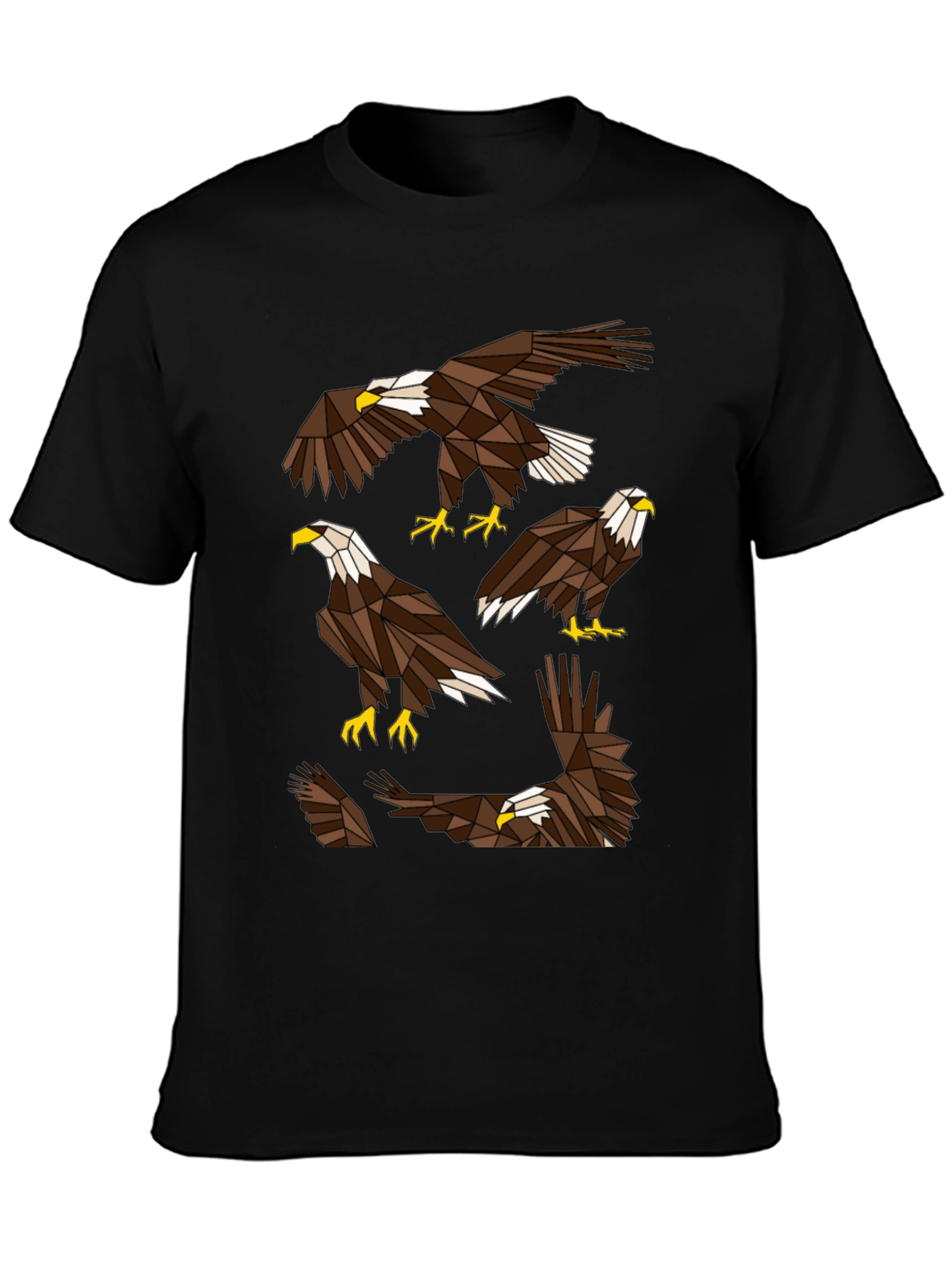 Geometric Eagle Print T-Shirt