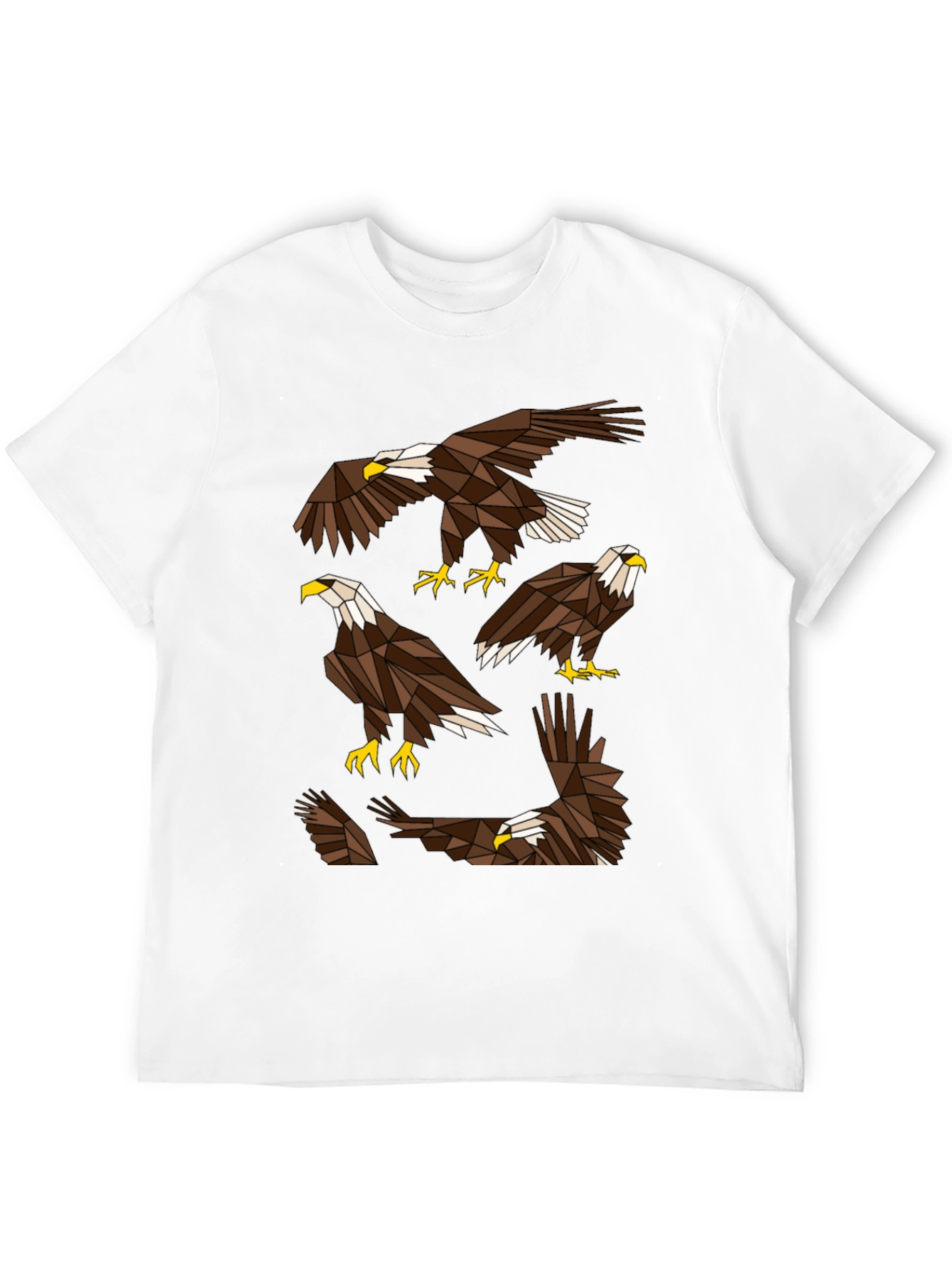 Geometric Eagle Print T-Shirt
