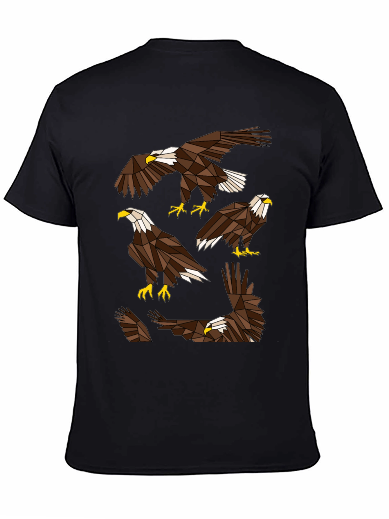 Geometric Eagle Print T-Shirt