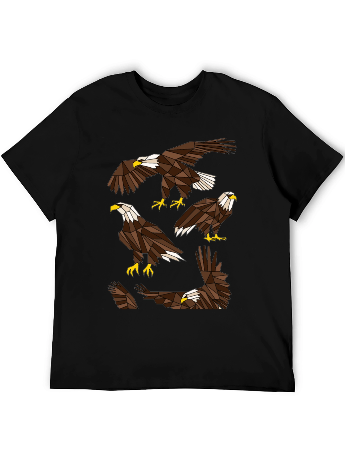 Geometric Eagle Print T-Shirt