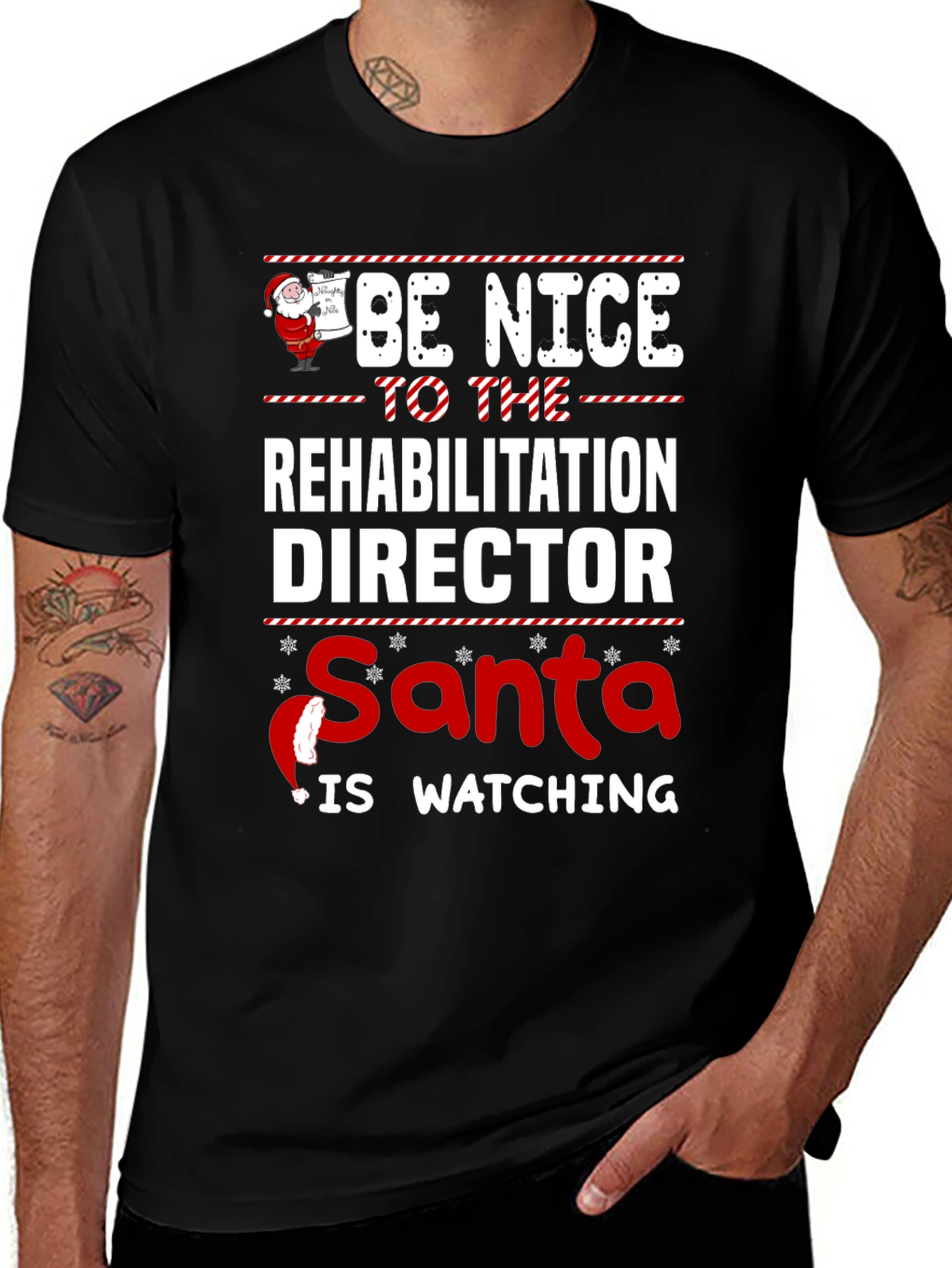 Rehabilitation Director Santa Watching T-Shirt