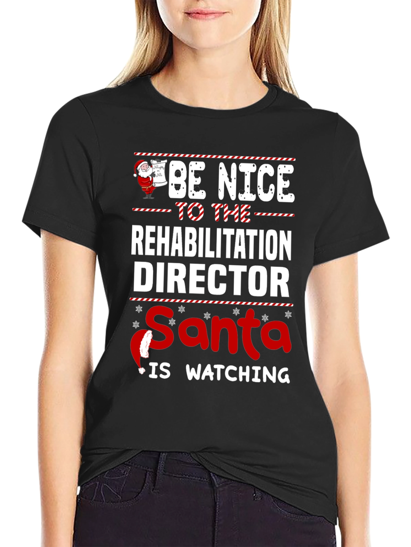 Rehabilitation Director Santa Watching T-Shirt