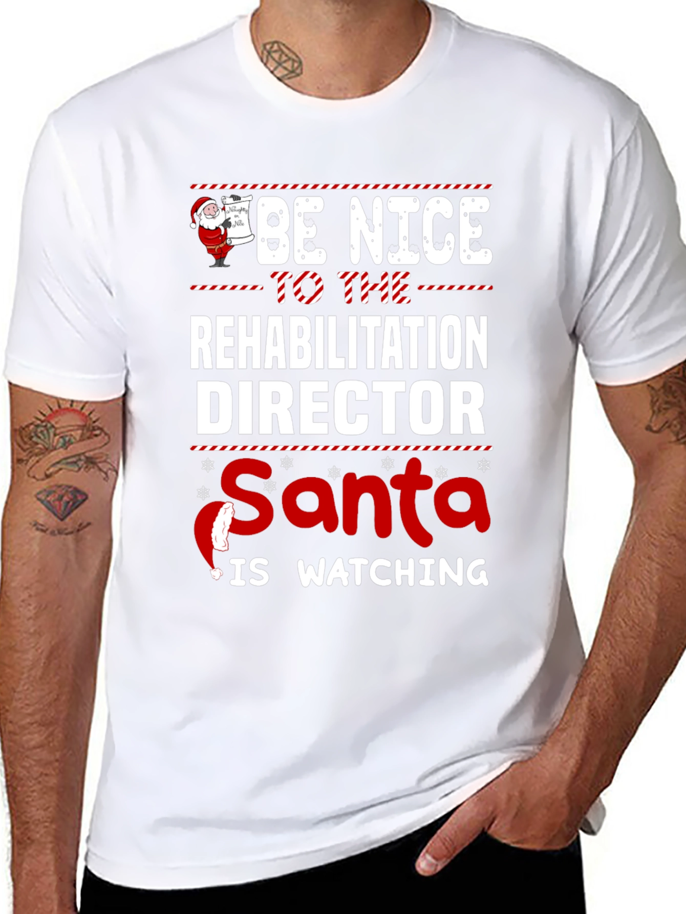 Rehabilitation Director Santa Watching T-Shirt