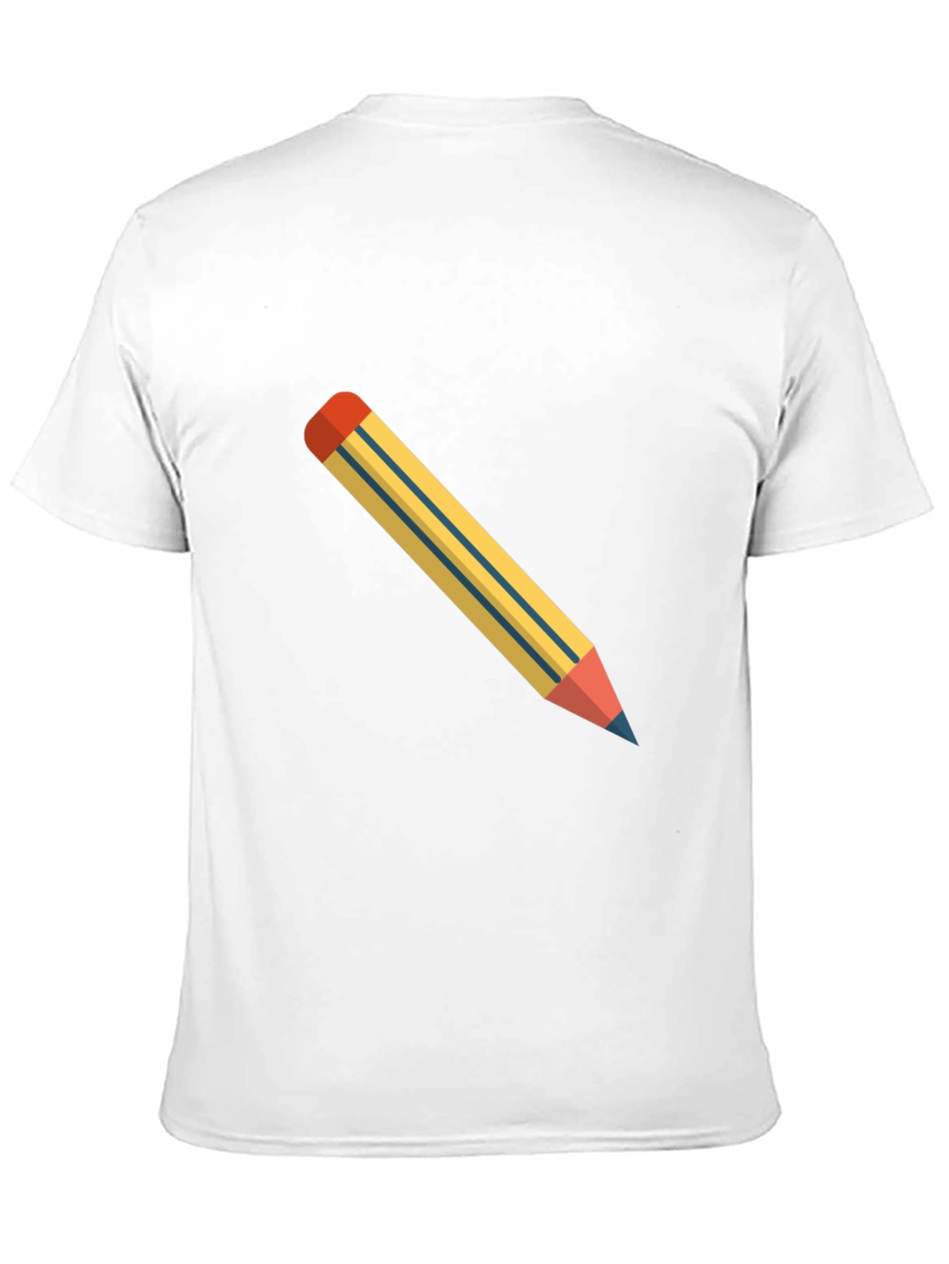 Mens Black T-Shirt with Pencil Graphic
