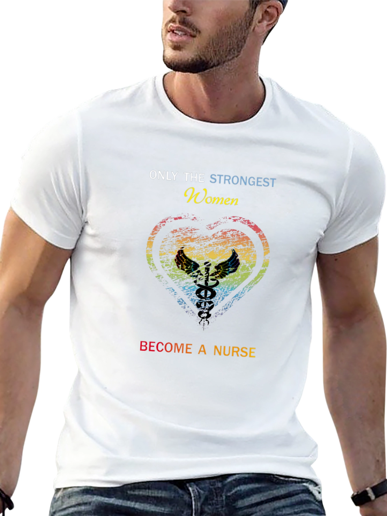 Strong Women Nurse T-Shirt - Unisex Black Tee