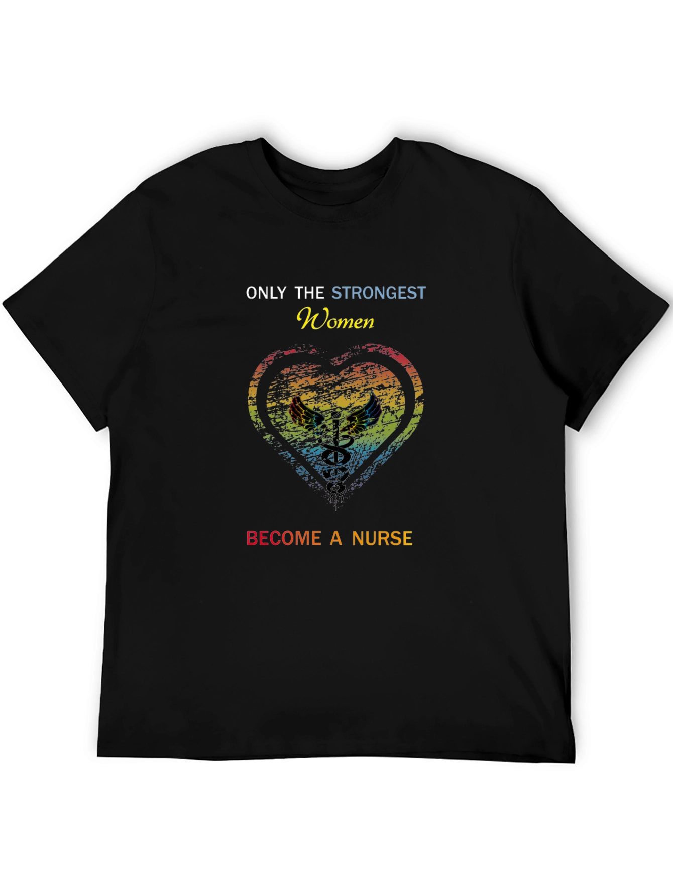 Strong Women Nurse T-Shirt - Unisex Black Tee