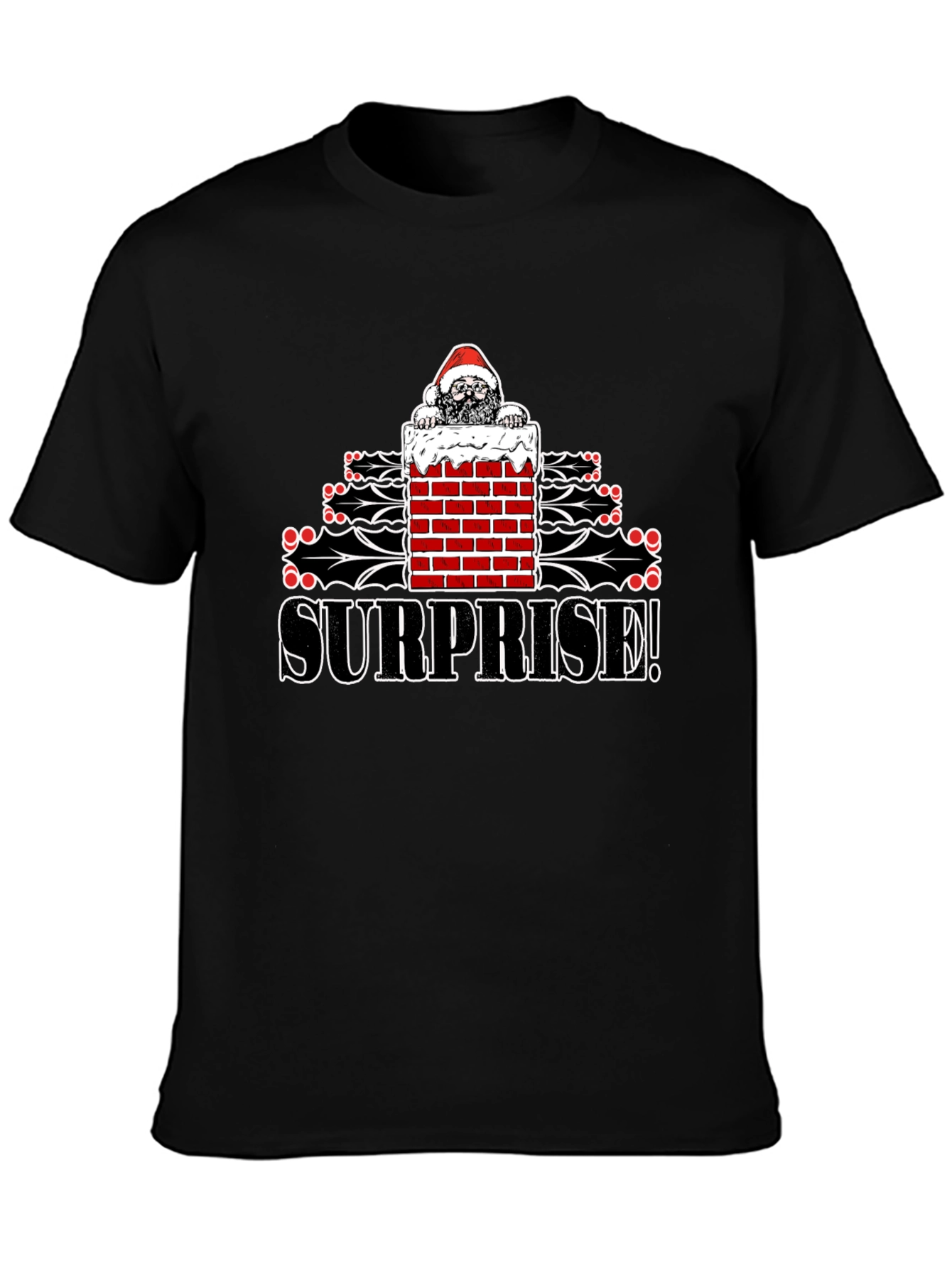 Surprise! Christmas Santa Graphic Tee