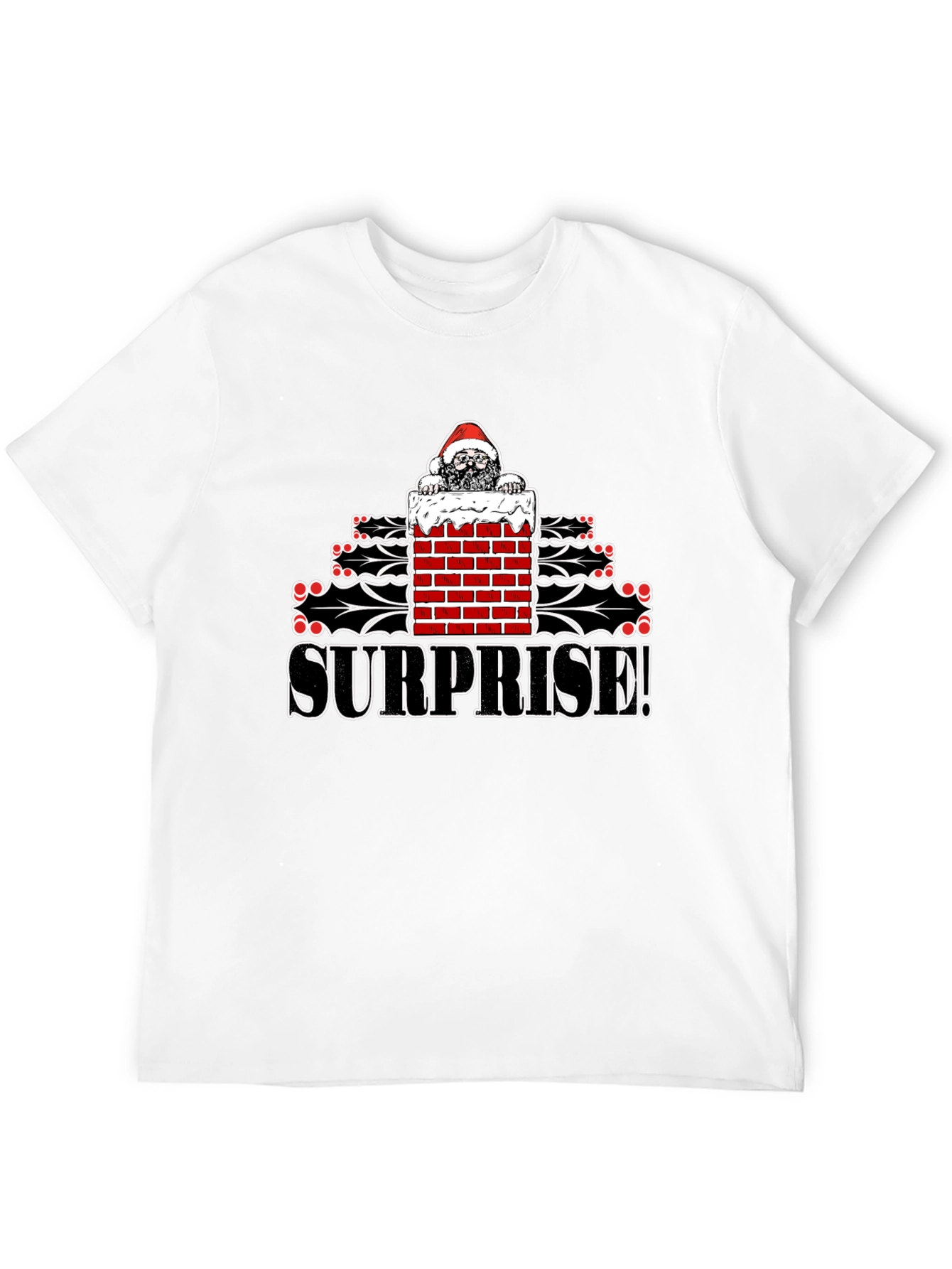 Surprise! Christmas Santa Graphic Tee