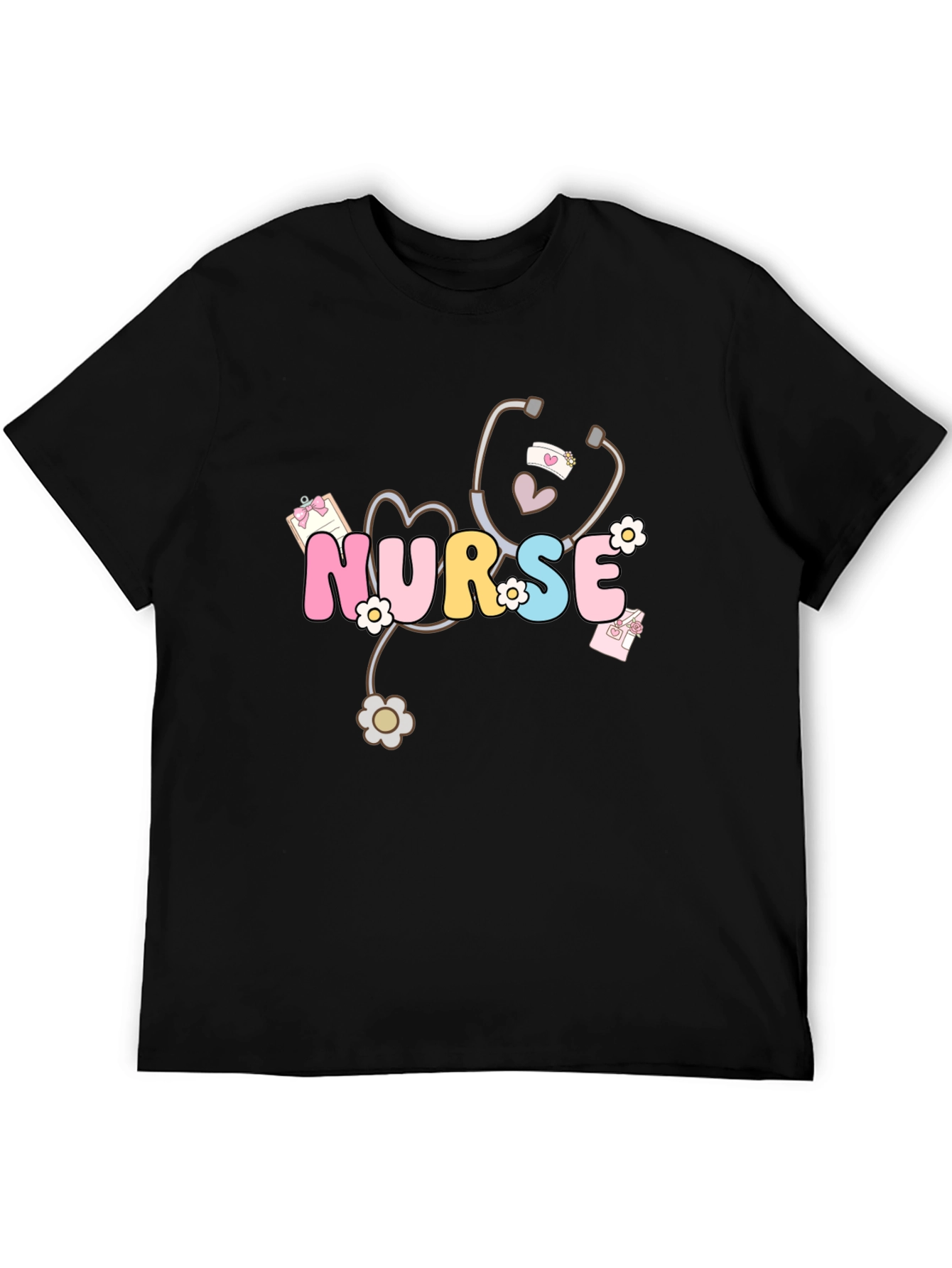 Nurse Graphic Tee - Stethoscope Design