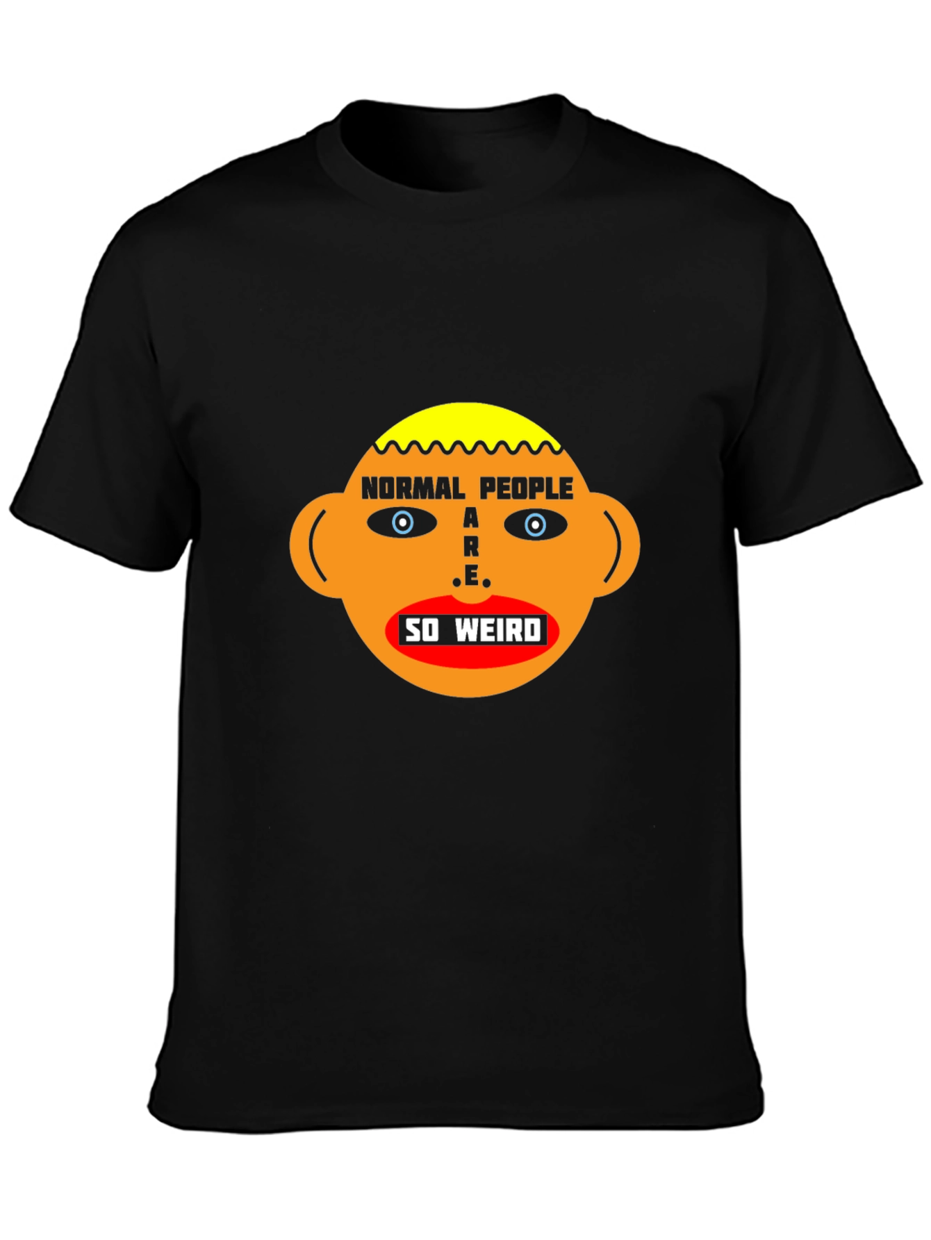 Normal People Are Weird Graphic Tee - Black